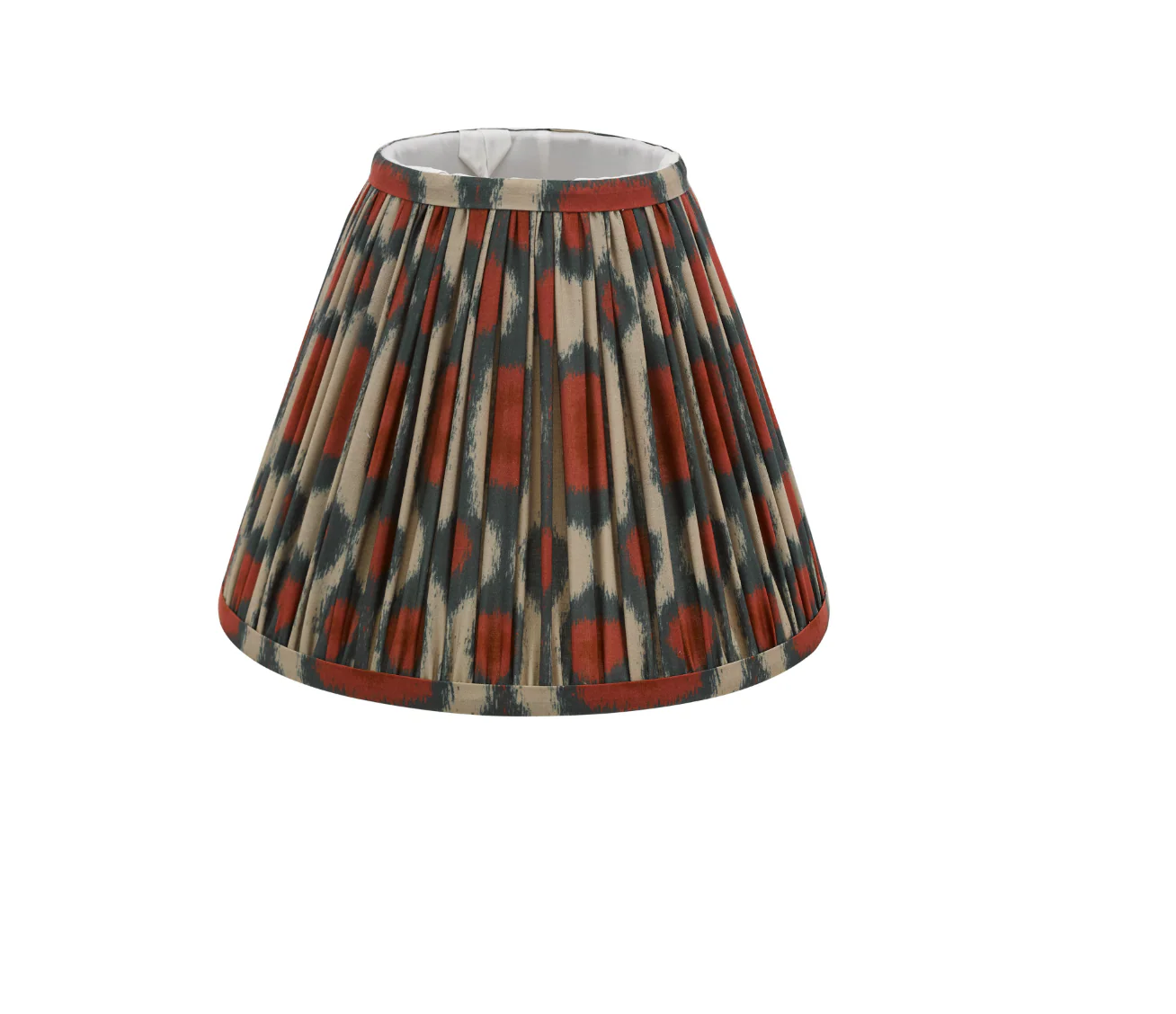 Ikat Green/ Taupe Cotton Empire Shade- Various Sizes - Image 54