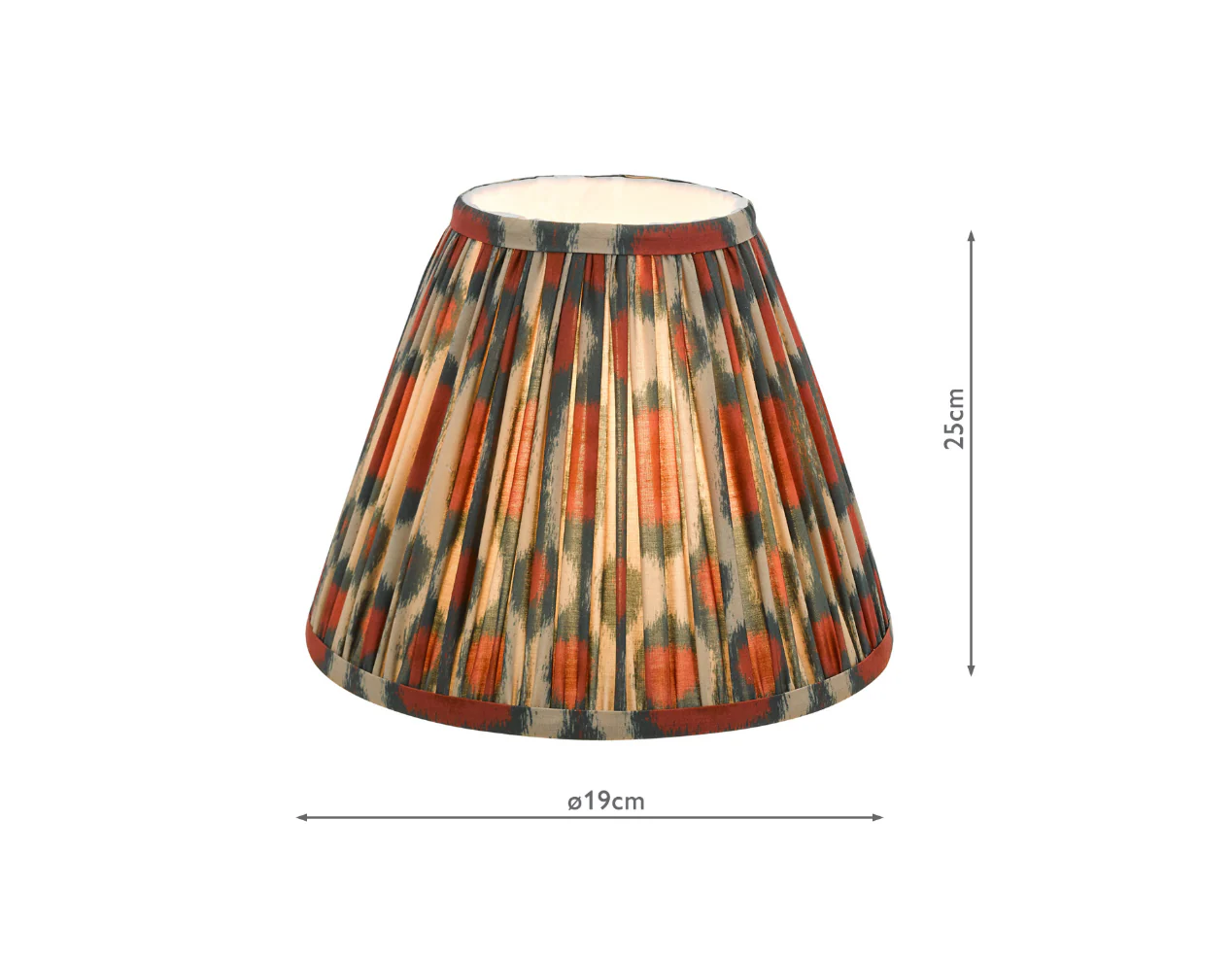 Ikat Green/ Taupe Cotton Empire Shade- Various Sizes - Image 55