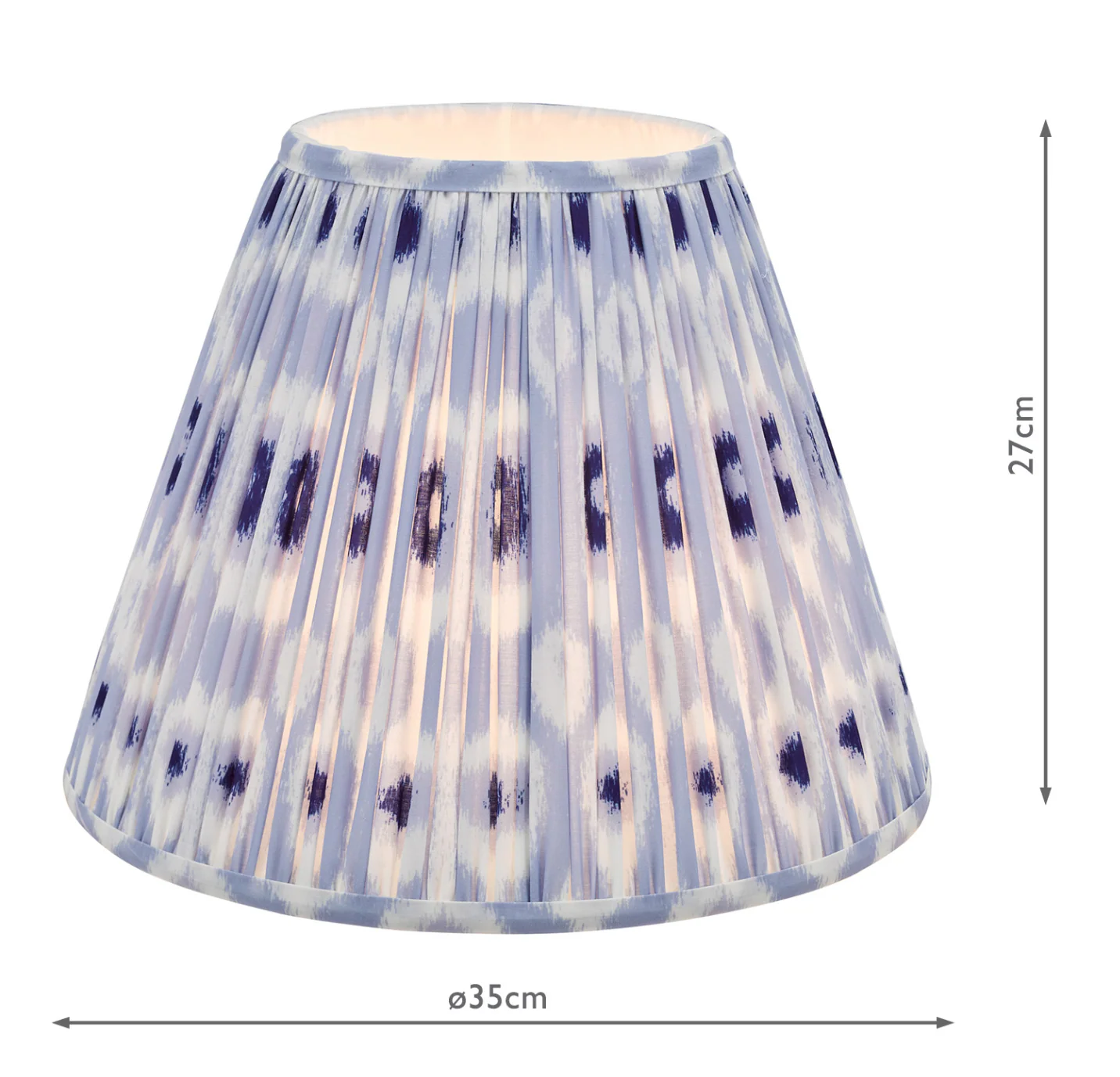 Ikat Green/ Taupe Cotton Empire Shade- Various Sizes - Image 59