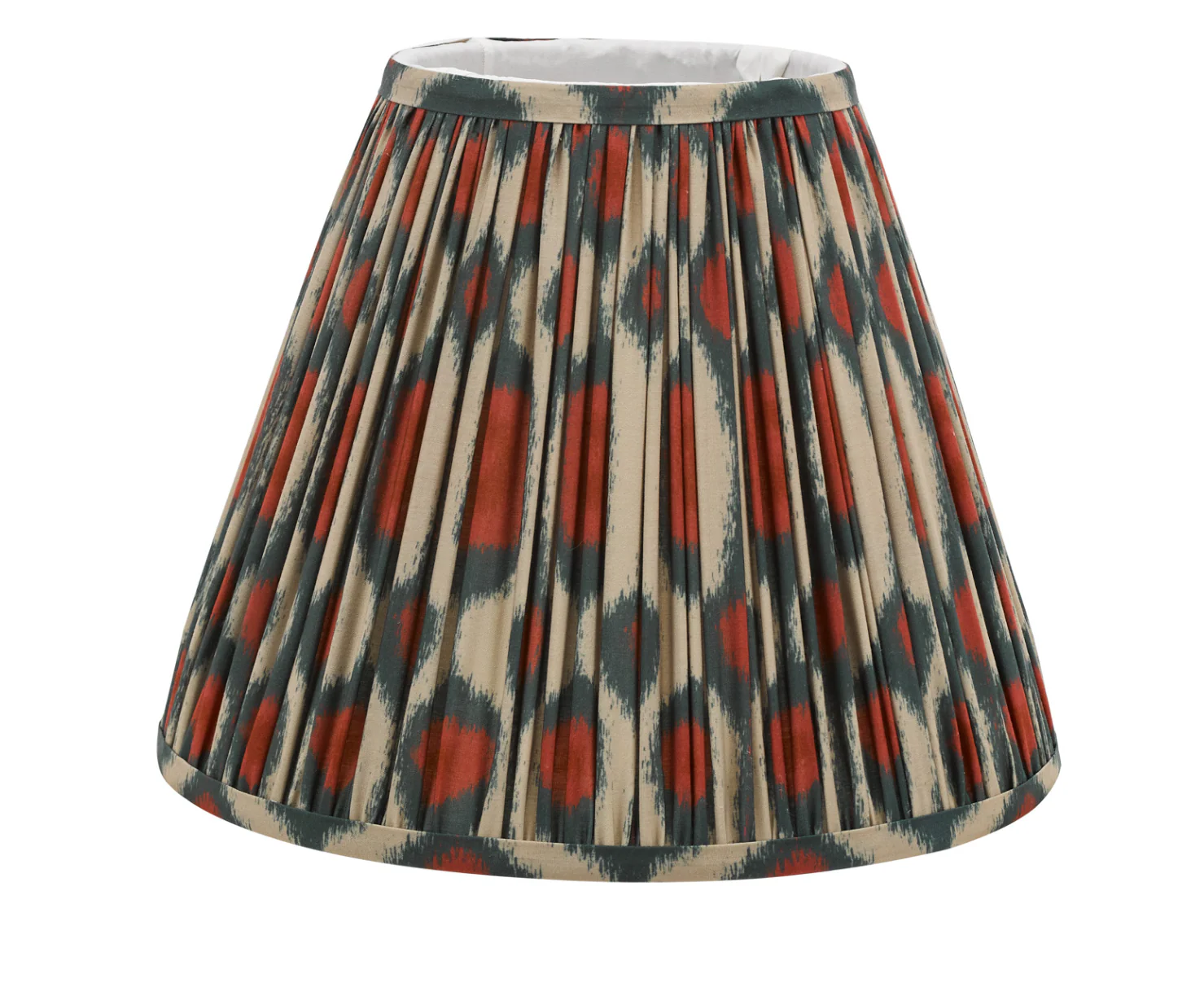 Ikat Green/ Taupe Cotton Empire Shade- Various Sizes - Image 60