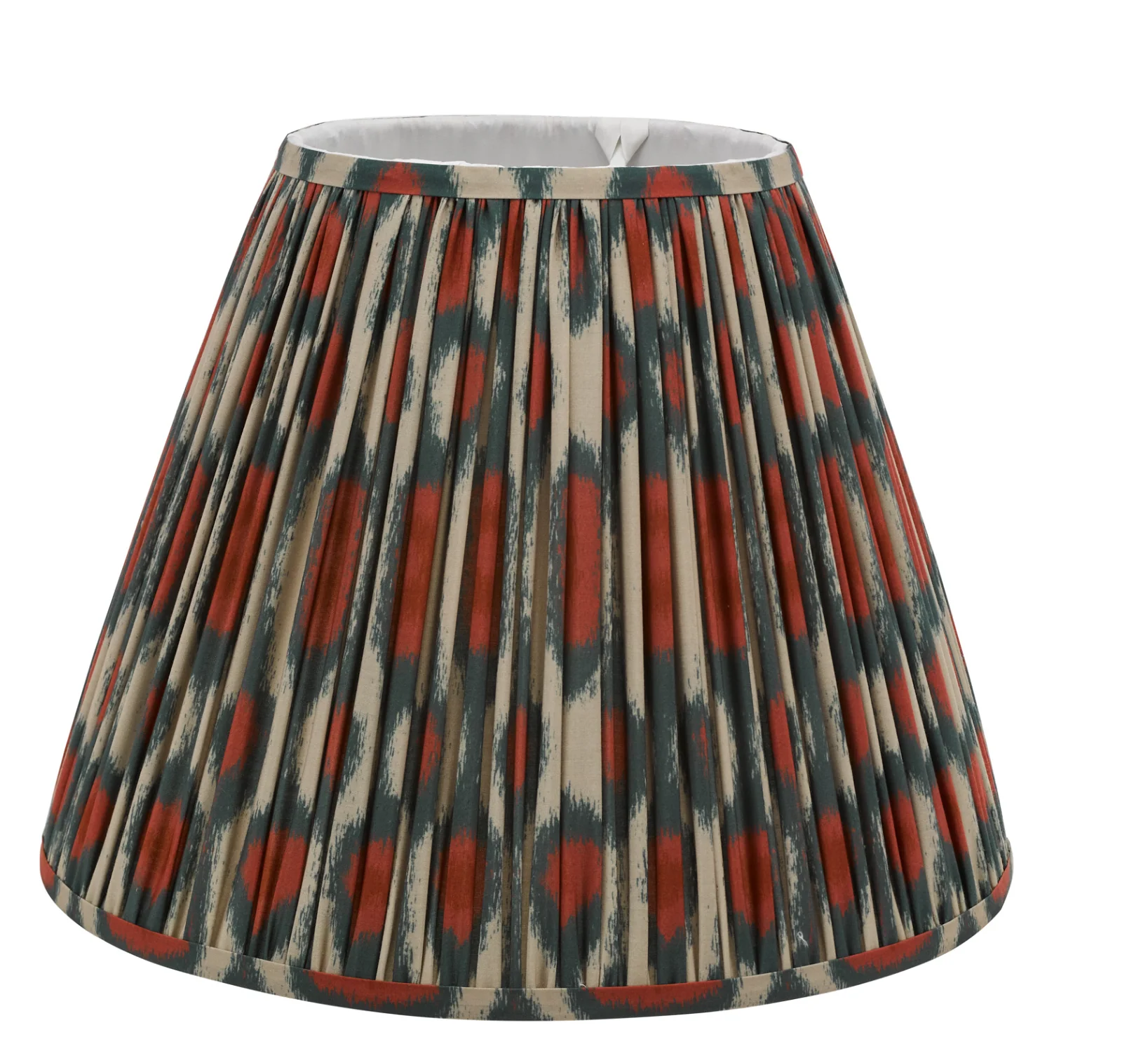 Ikat Green/ Taupe Cotton Empire Shade- Various Sizes - Image 62
