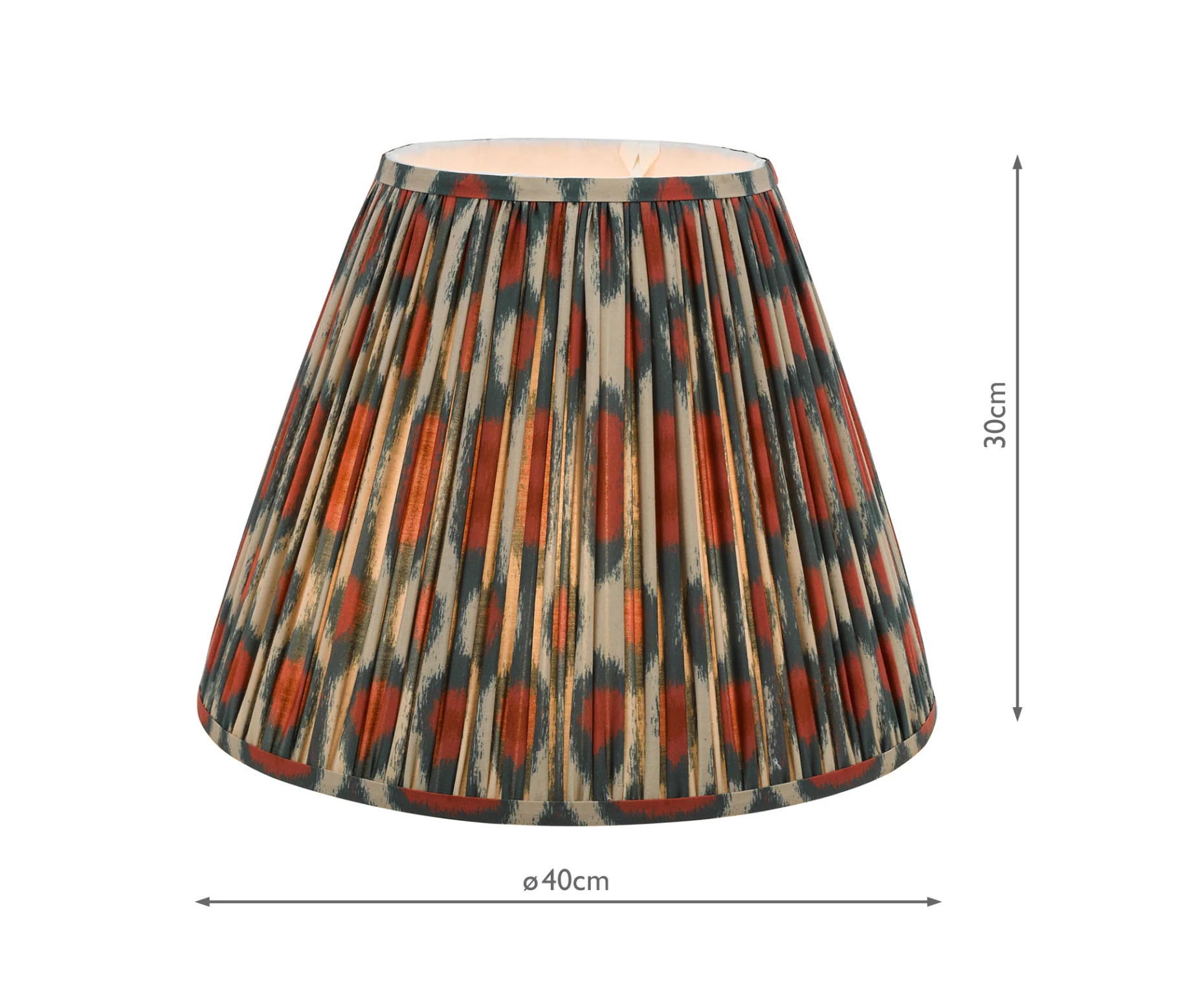 Ikat Green/ Taupe Cotton Empire Shade- Various Sizes - Image 63