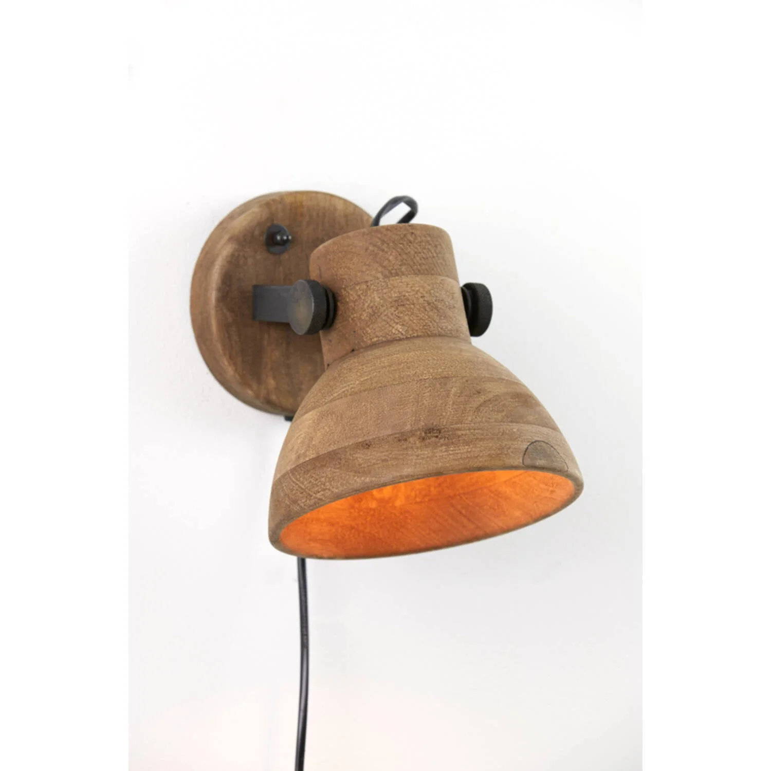 Ilanio Wall Lamp, Wood Brown+Matt Black - Promotional Offer - Image 3