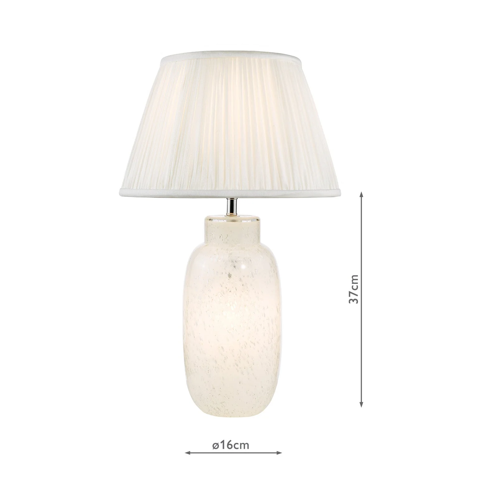 Ileana Table Lamp White Glass Base Only - Image 3