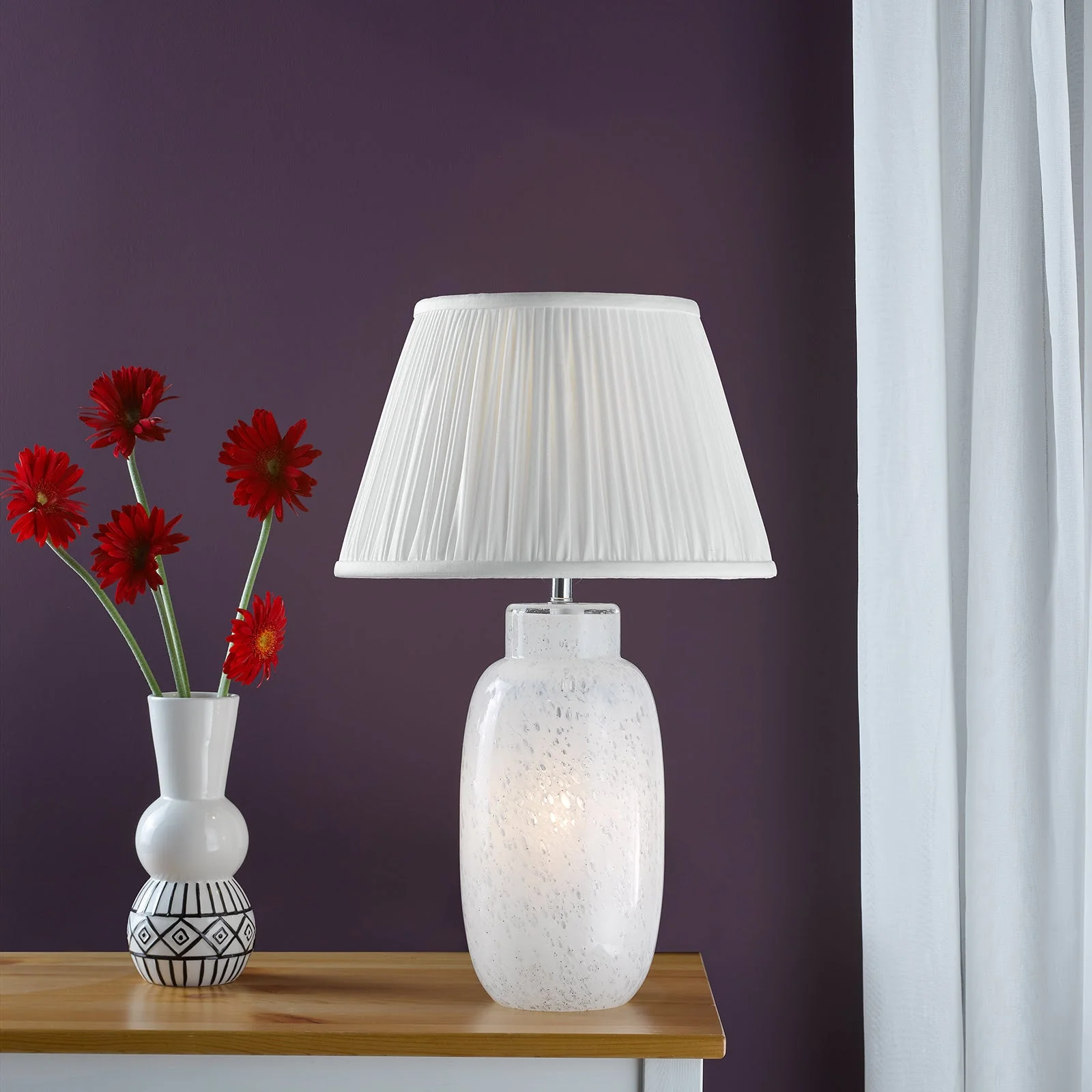 Ileana Table Lamp White Glass Base Only - Image 4