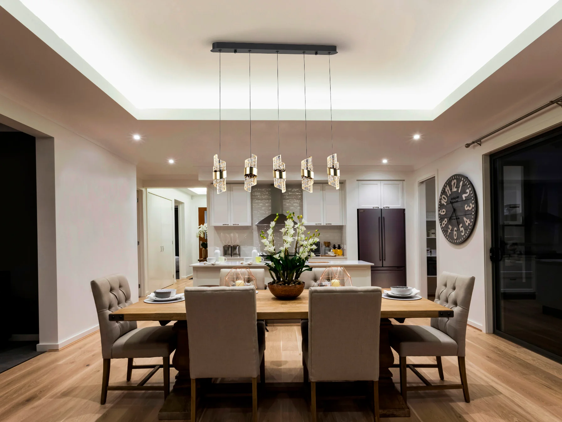 Iliada 5Lt Kitchen Table Island Light- Black-Gold - Image 3