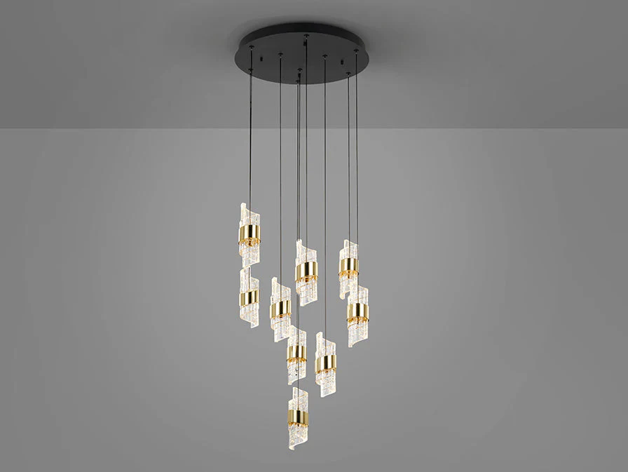 Iliada - Lamp 3/5/9/13Lt Black-Gold Ip20 Integrated Led - Image 11
