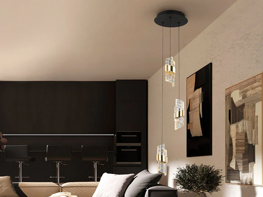 Iliada - Lamp 3/5/9/13Lt Black-Gold Ip20 Integrated Led - Image 2