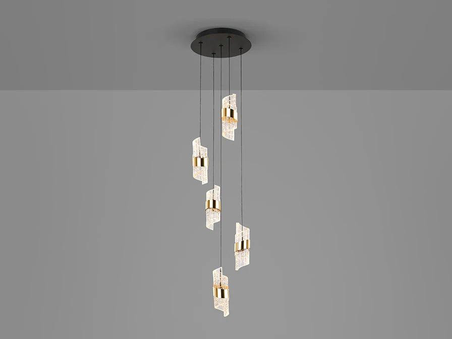 Iliada - Lamp 3/5/9/13Lt Black-Gold Ip20 Integrated Led - Image 7