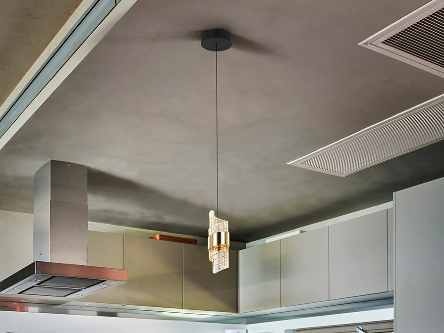 Iliada Single Pendant Light-  Black-Gold - Image 2