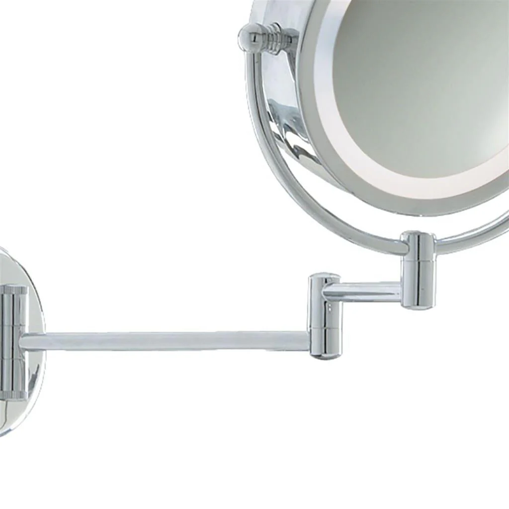Illuminating Bathroom Mirror With Swing Arm - Chrome, IP44 - Image 2