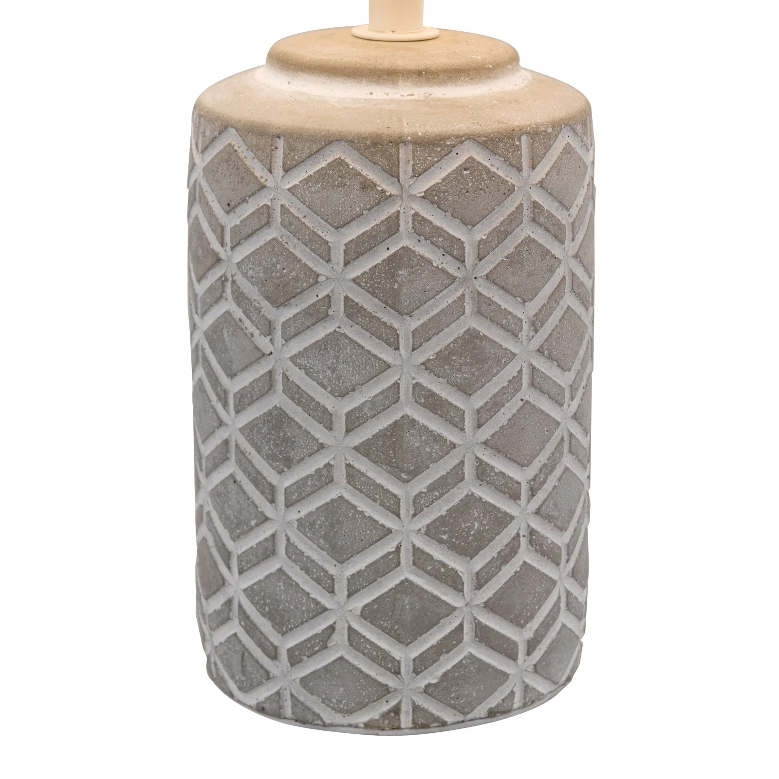 Ilona Ceramic Table Lamp Grey/Yellow With Shade E14 - Image 4