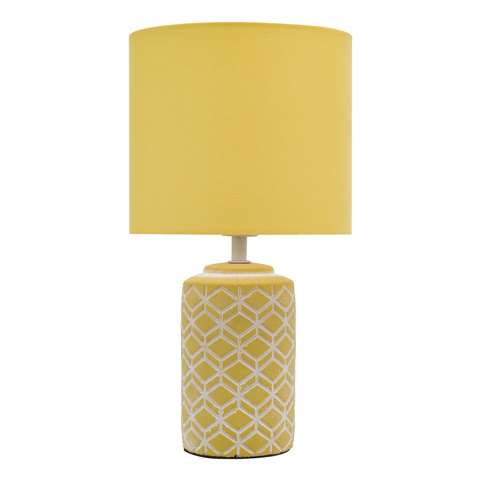 Ilona Ceramic Table Lamp Grey/Yellow With Shade E14 - Image 7