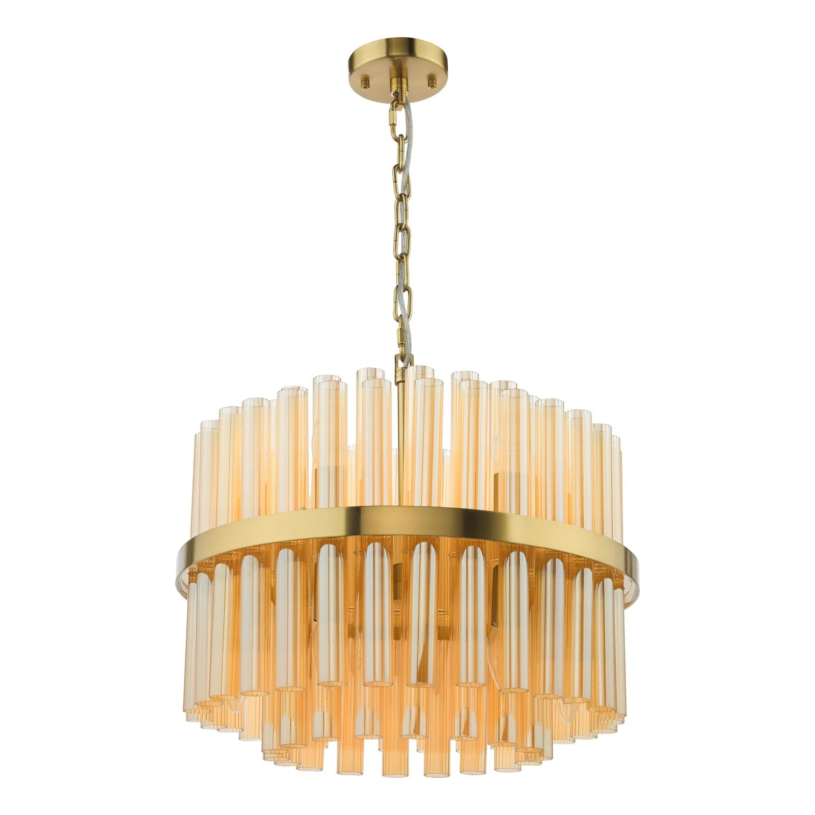 Imani 12 Light Ceiling Light- Natural Brass/ Polished Chrome - Image 2