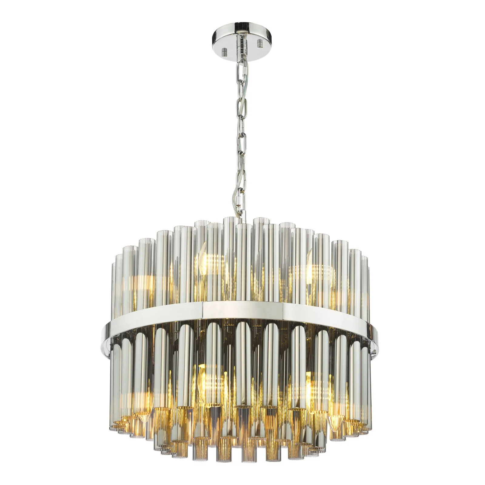 Imani 12 Light Ceiling Light- Natural Brass/ Polished Chrome - Image 5