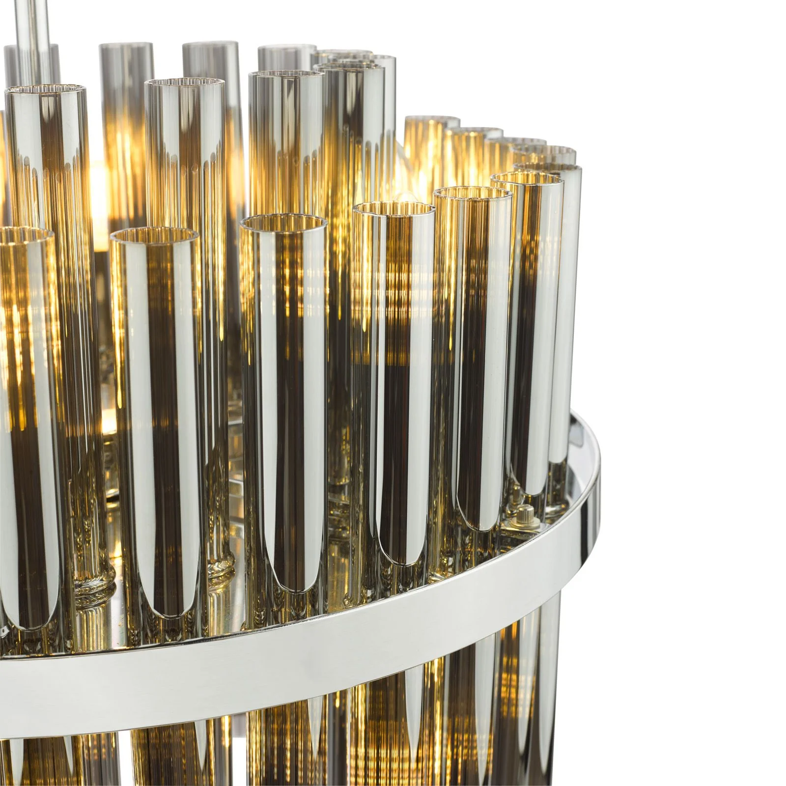Imani 12 Light Ceiling Light- Natural Brass/ Polished Chrome - Image 8