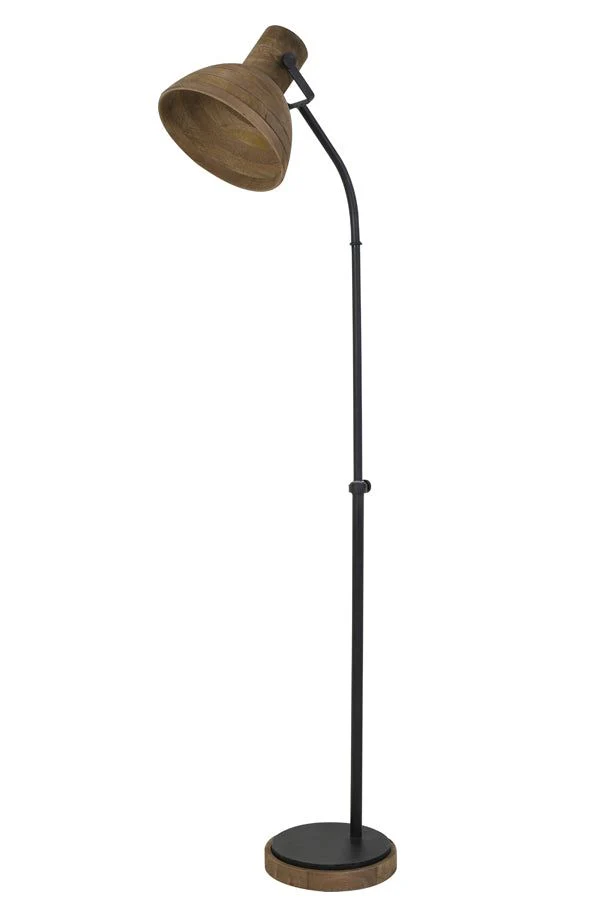 Imbert Floor Lamp - Dark Brown & Matt Black Finish - Image 3