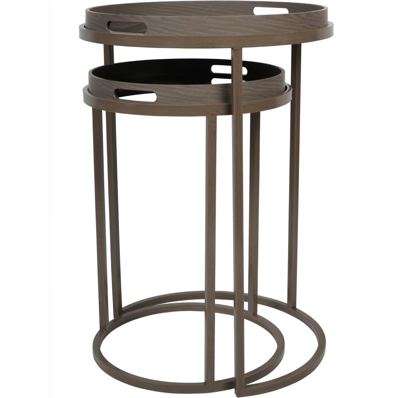 Impasto Brushstroke Set of 2 Side Tray Tables - Image 3