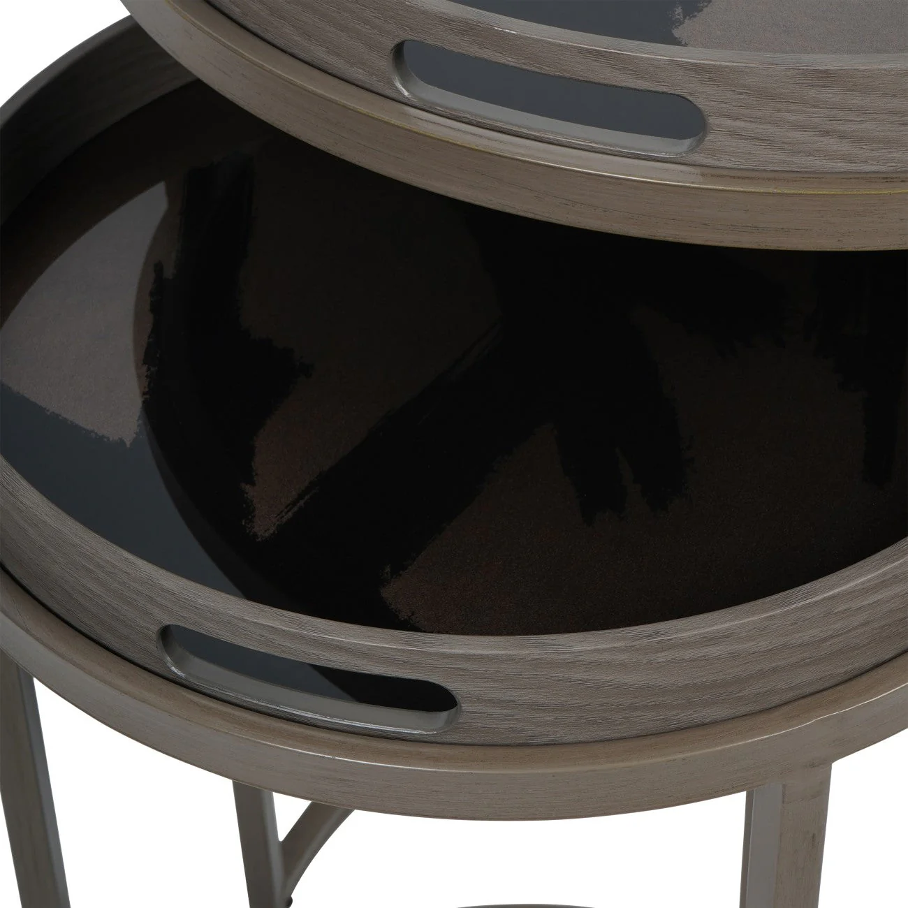 Impasto Brushstroke Set of 2 Side Tray Tables - Image 5