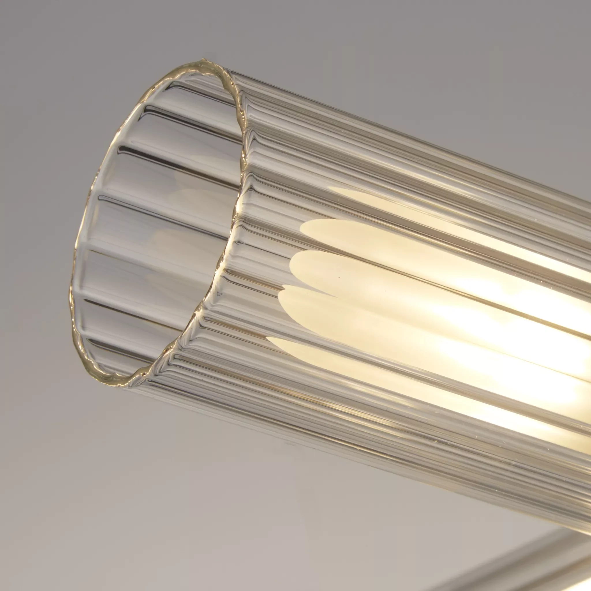 Imperial 4LT Flush Light- Black/ Satin Brass and Clear Ribbed Glass - Image 4