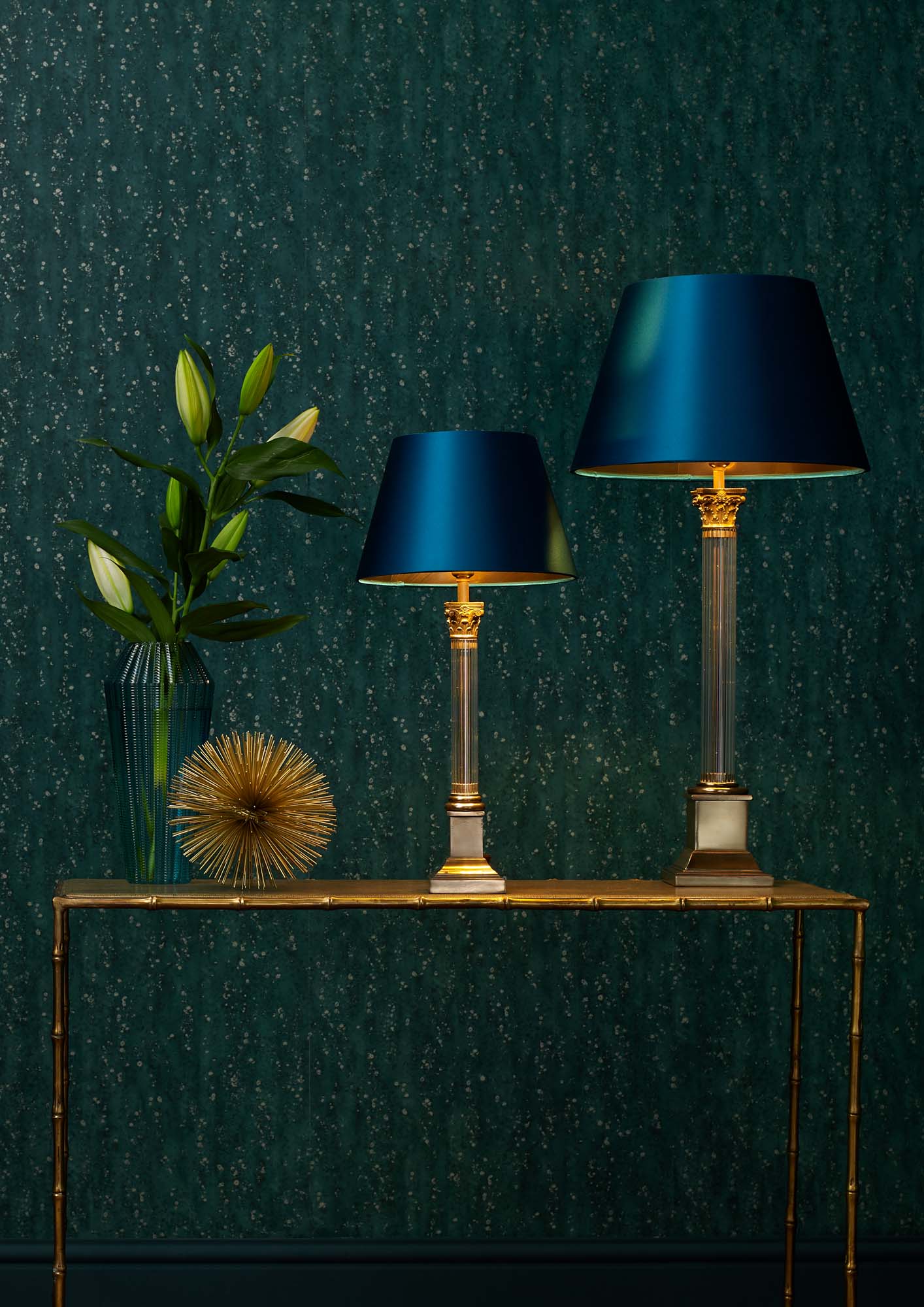 Imperial Small/Large Table Lamp Glass And Bronze Base Only B22 - Image 5