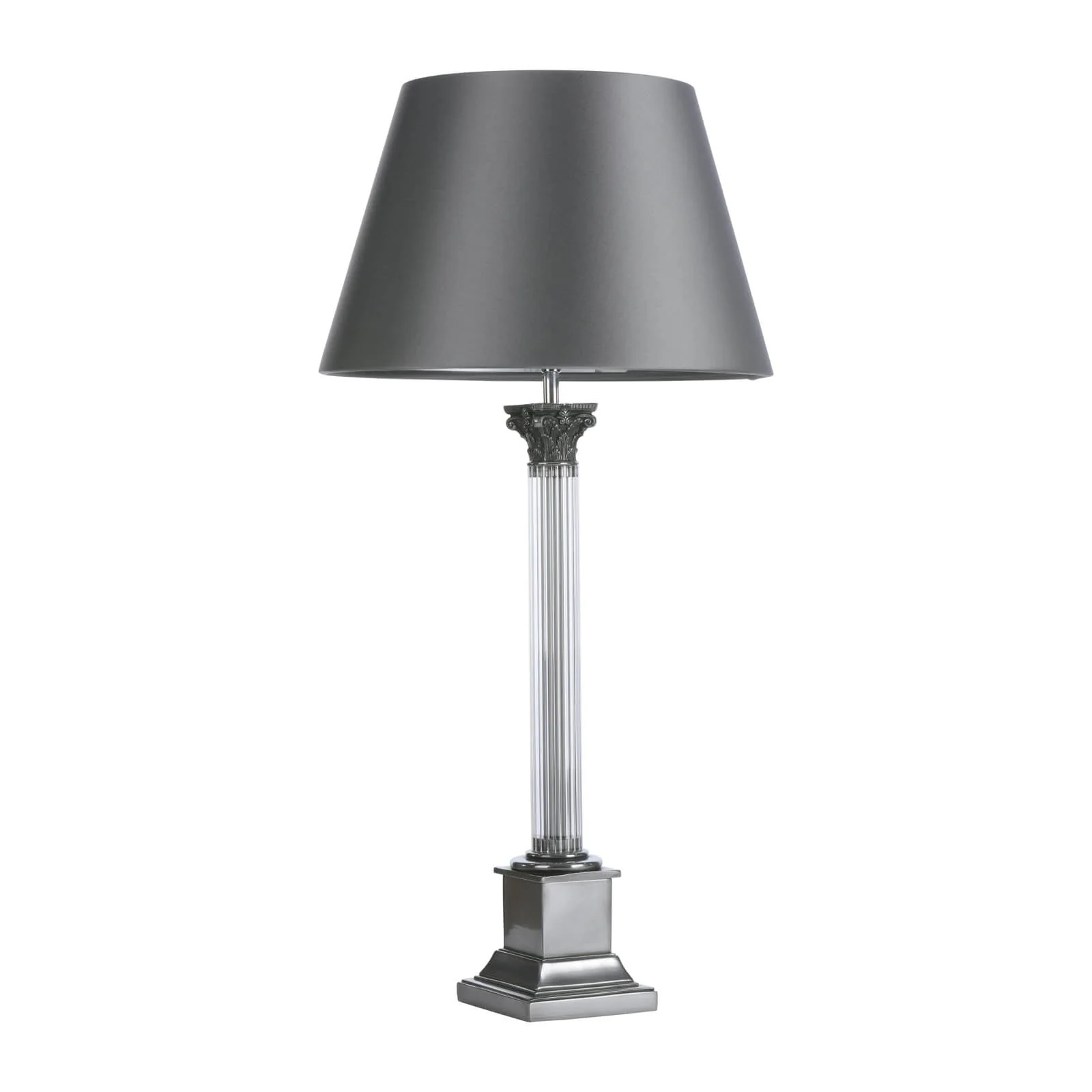 Imperial Small/Large Table Lamp Large in Pewter and Glass - Base only B22 - Image 2