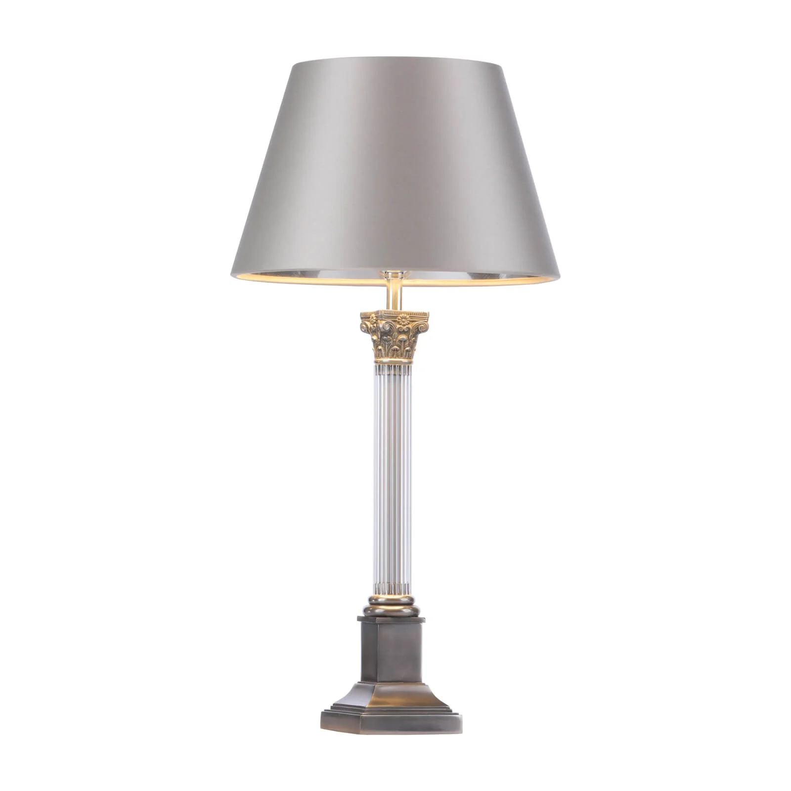 Imperial Small/Large Table Lamp Large in Pewter and Glass - Base only B22 - Image 4