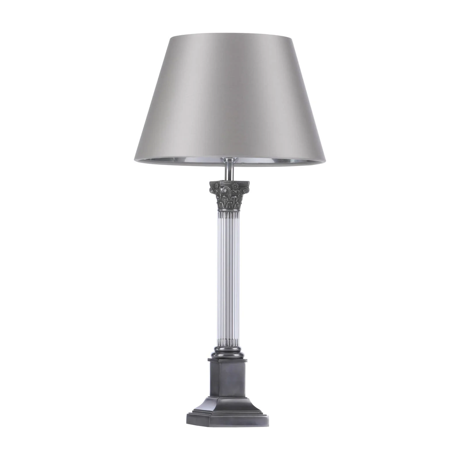 Imperial Small/Large Table Lamp Large in Pewter and Glass - Base only B22 - Image 5