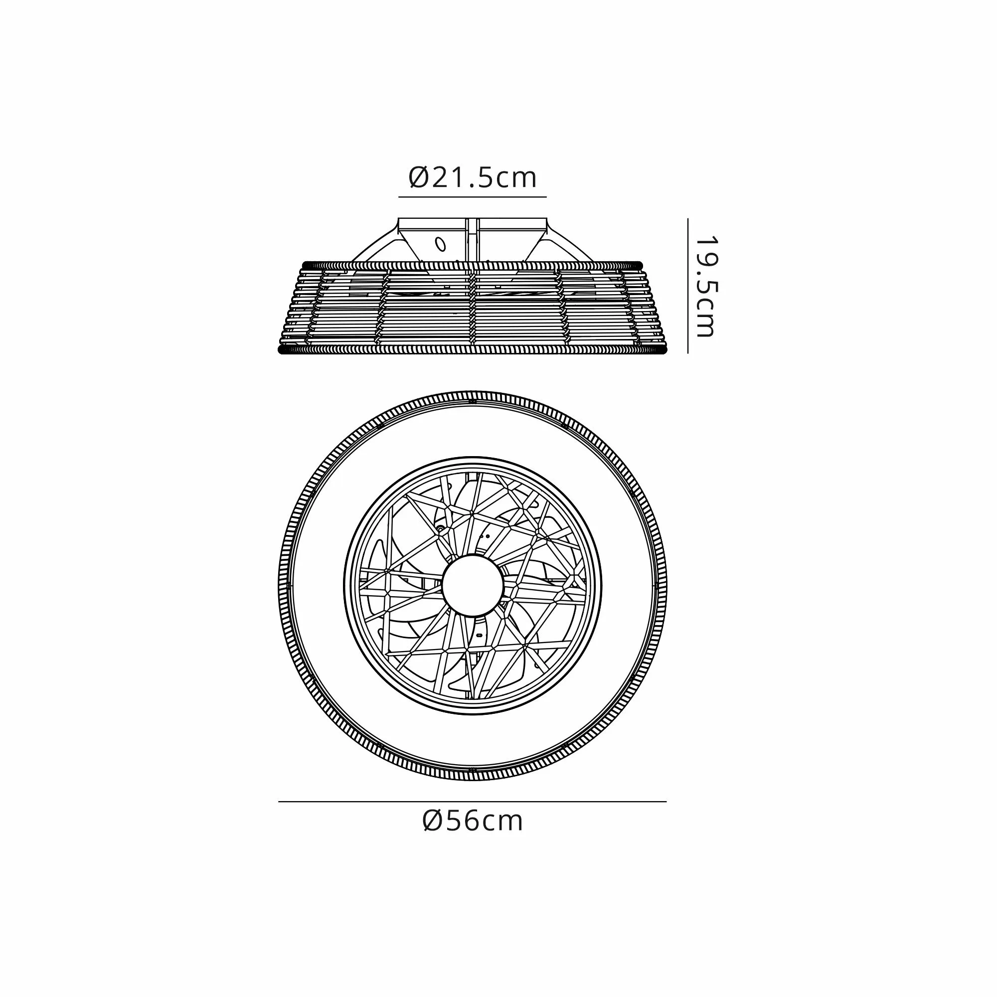 Indonesia LED  Fan Remote Control -  Beige Rattan - Image 4
