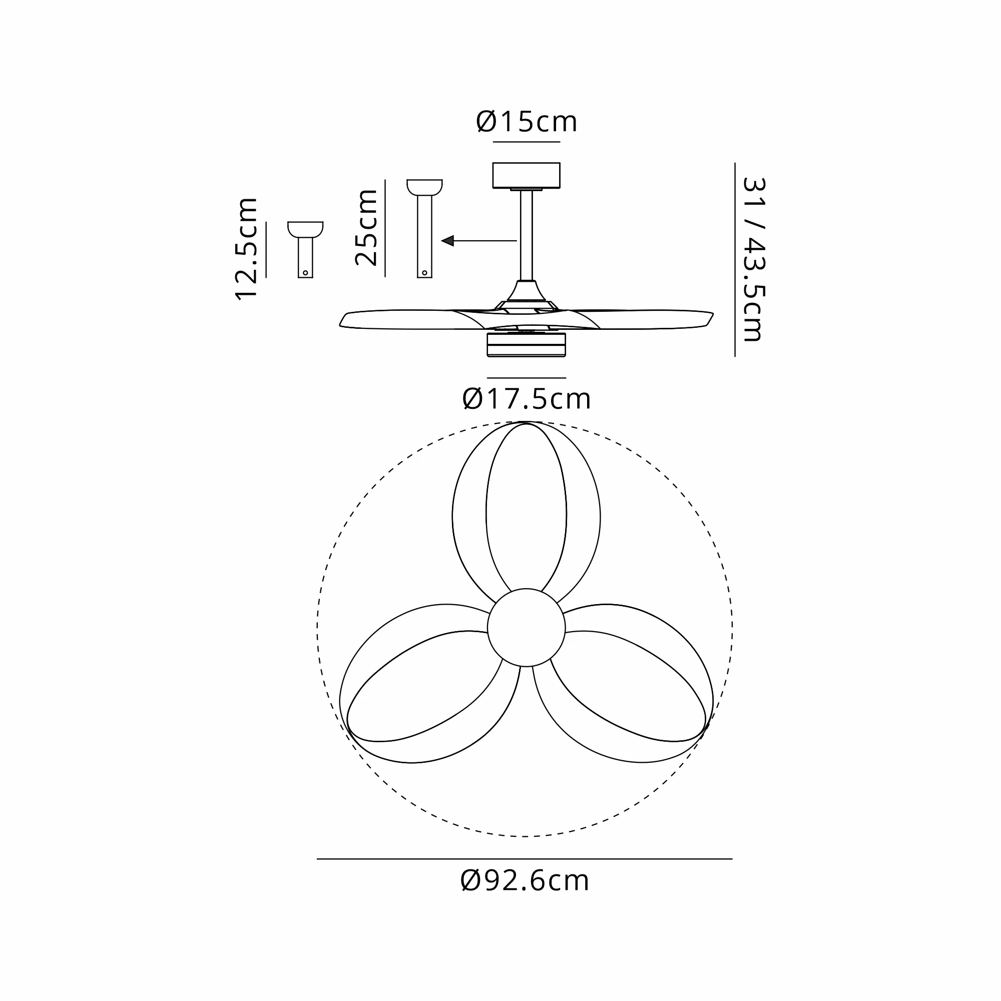 Infinty LED Fan Light w/ Remote Control - Various Colours - Image 8