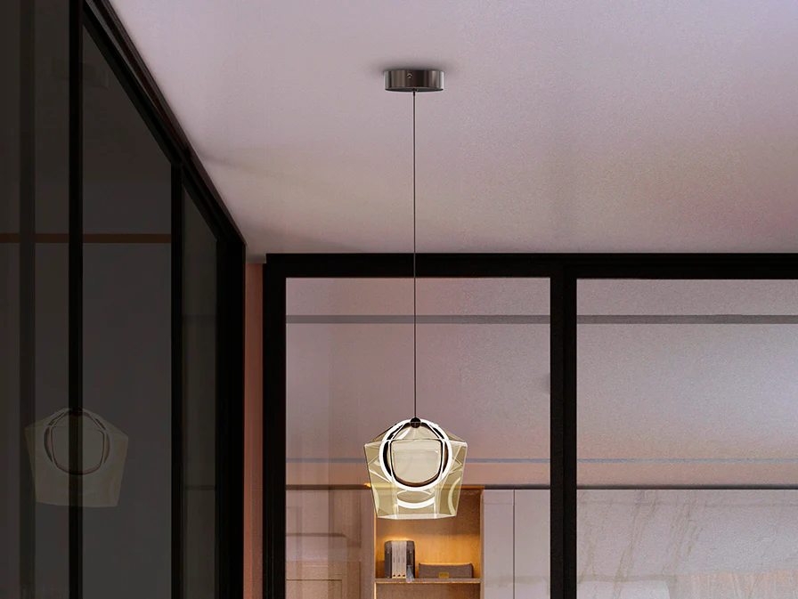 Ingrid Single Pendant - Champagne Finish - Image 3