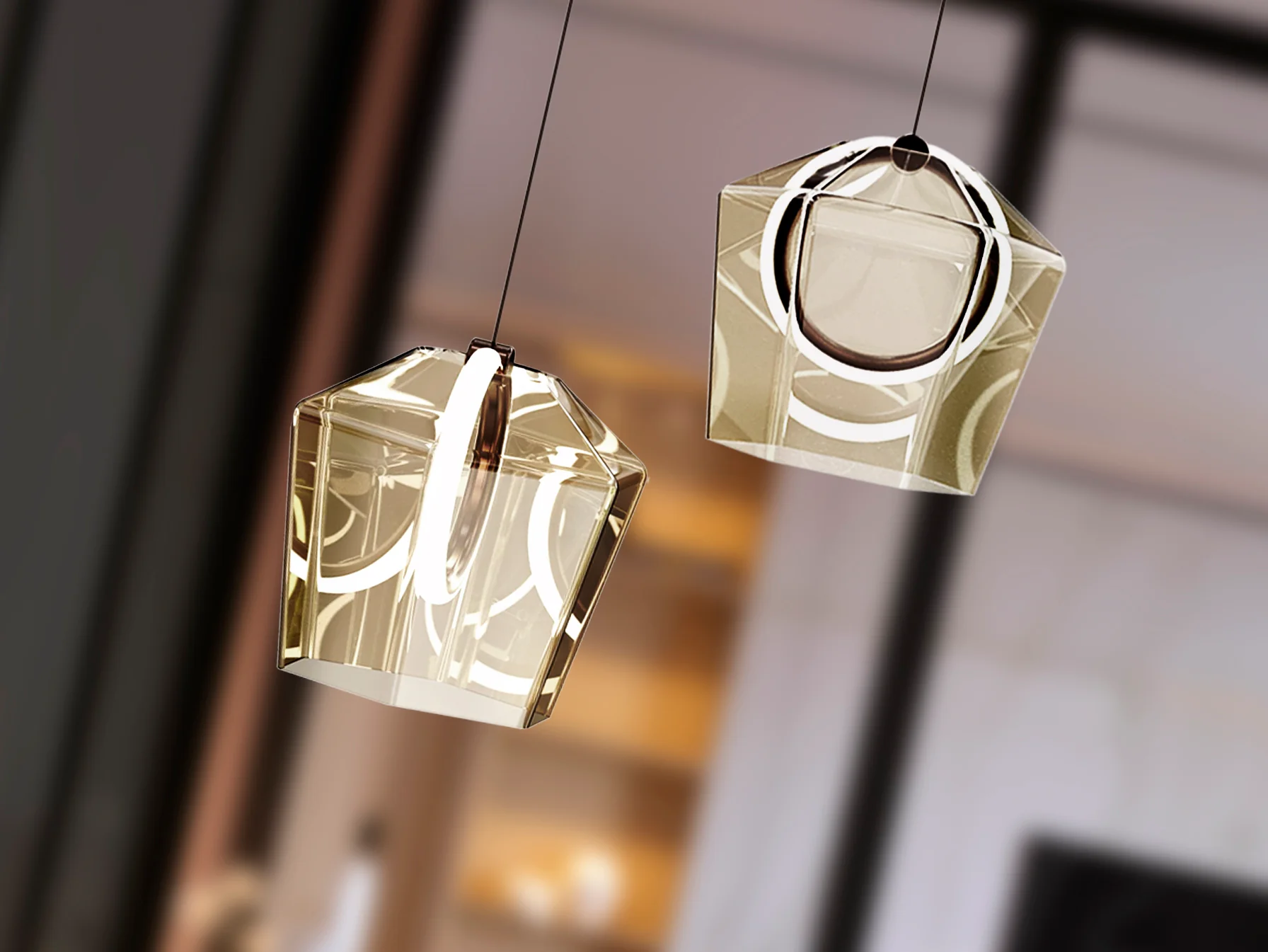 Ingrid Single Pendant - Champagne Finish - Image 4