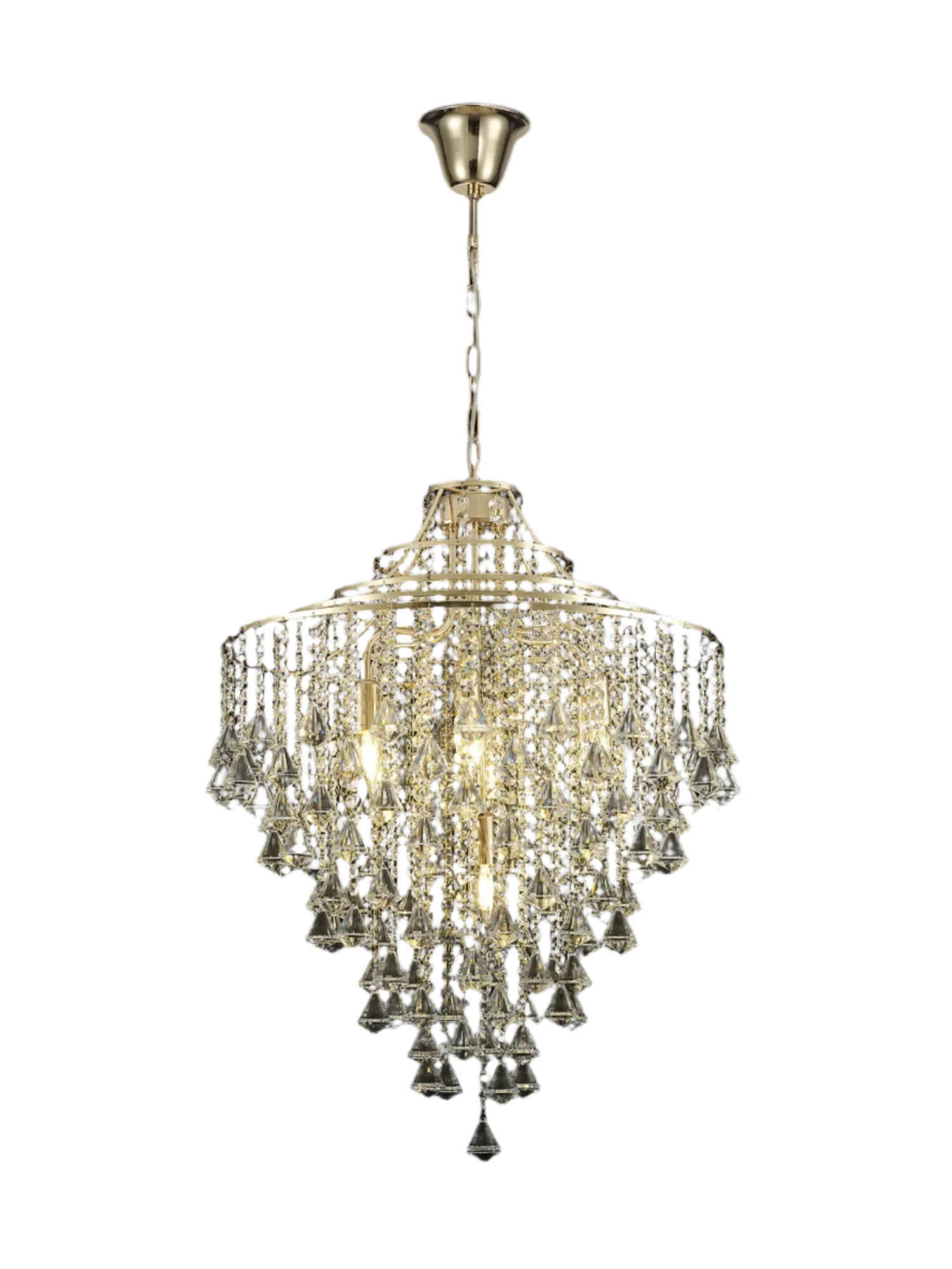 Inina 7Lt Crystal Pendant - Chrome/Gold - Image 2