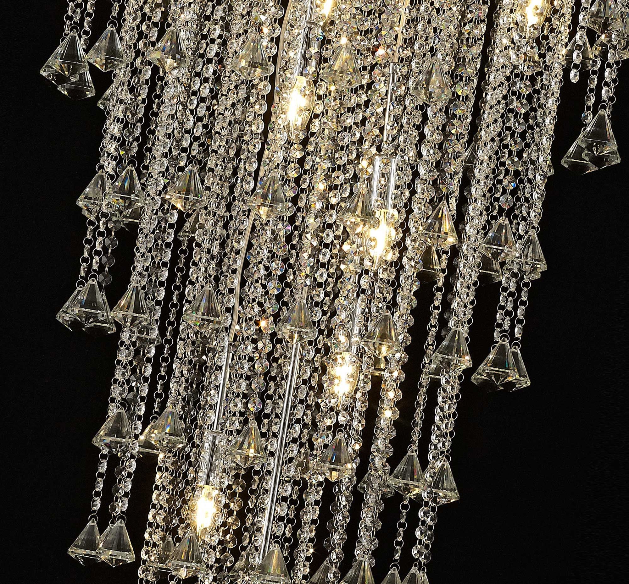 Inina Tall Pendant 9 Light - French Gold/Polished Chrome Finish - Image 4