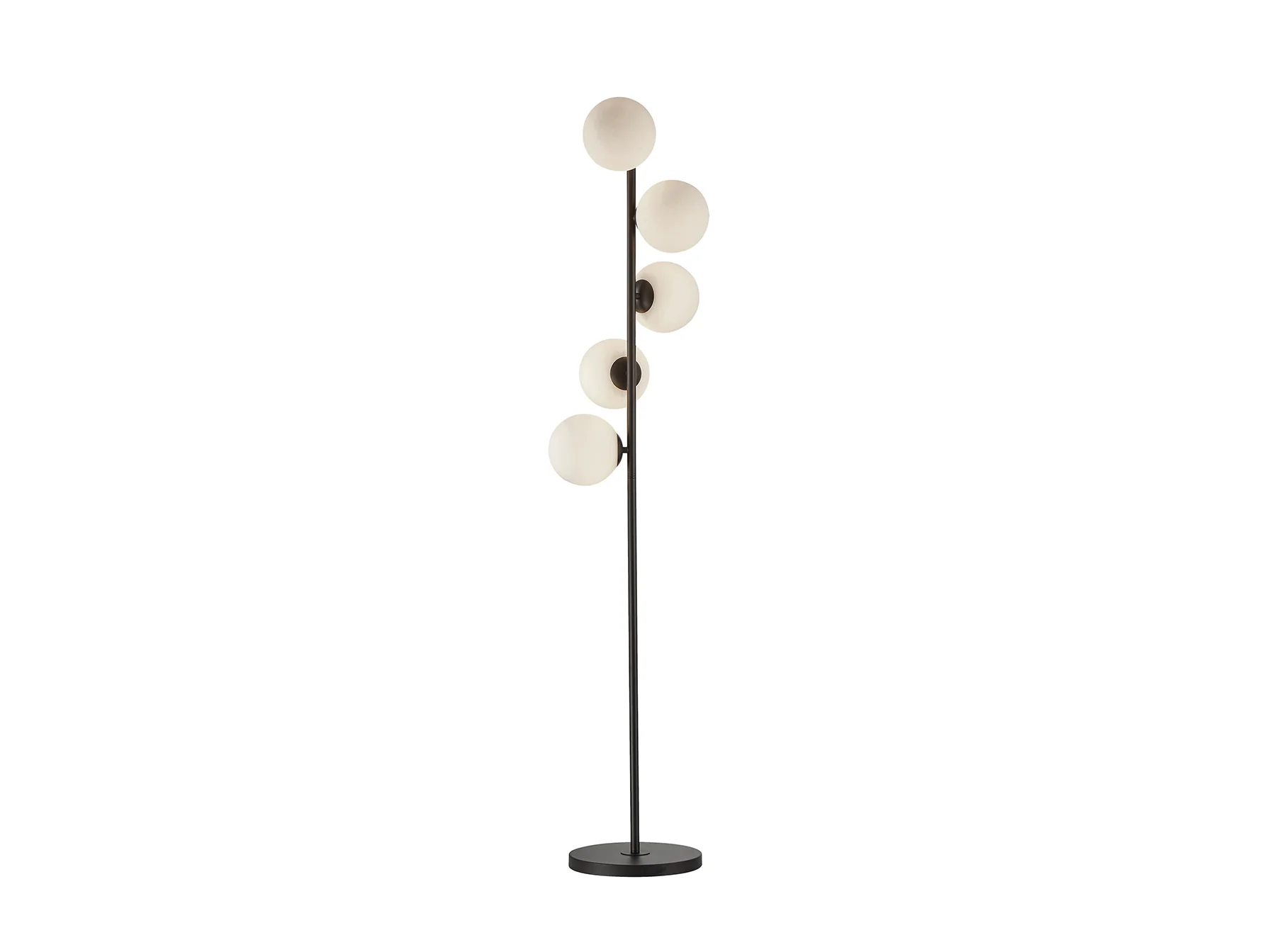 Inoa Floor Lamp- Black-Smoke-Amber/ Black-Opal Finishes