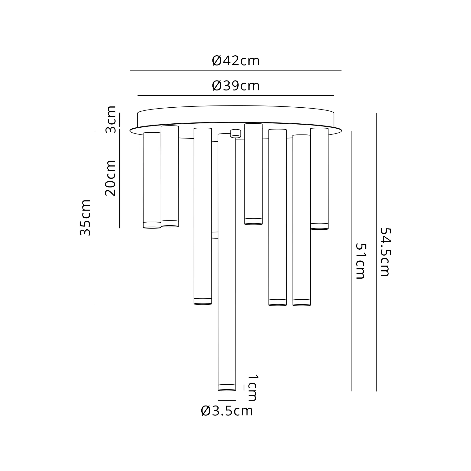 Segal IP44 Ceiling Light- Various Sizes and Colours - Image 34