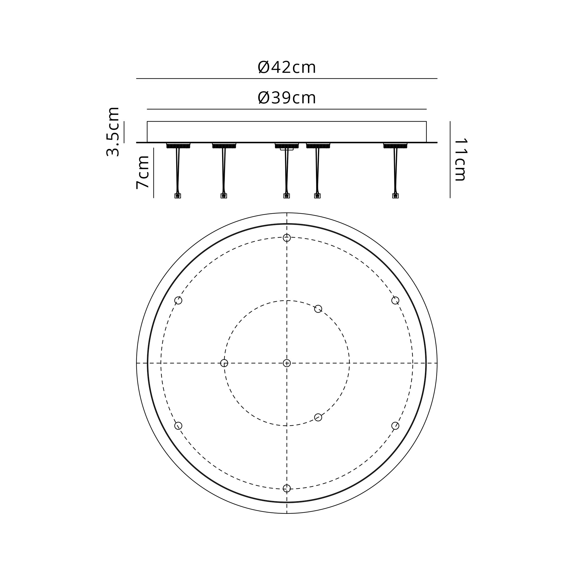 Segal IP44 Ceiling Light- Various Sizes and Colours - Image 35