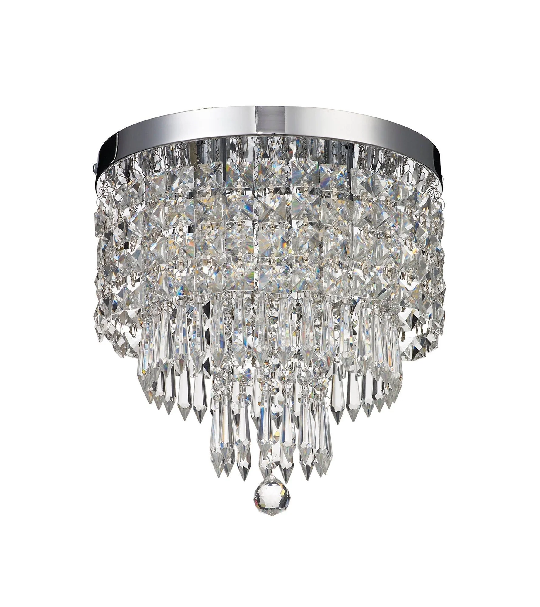 Iona Ceiling Light, 4 x G9, IP44, Polished Chrome/Crystal - Image 4