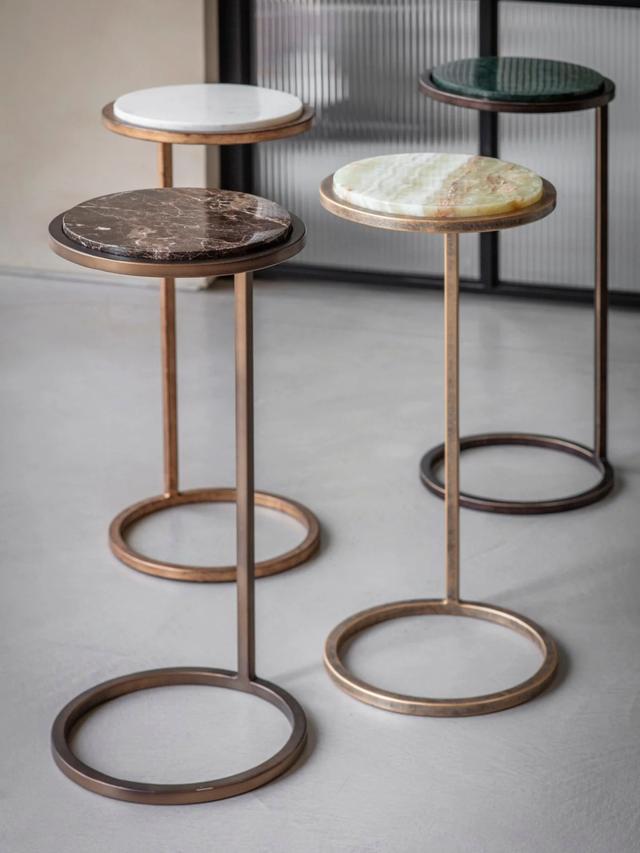 Iota Accent Table - Various Marble Finishes - Image 2