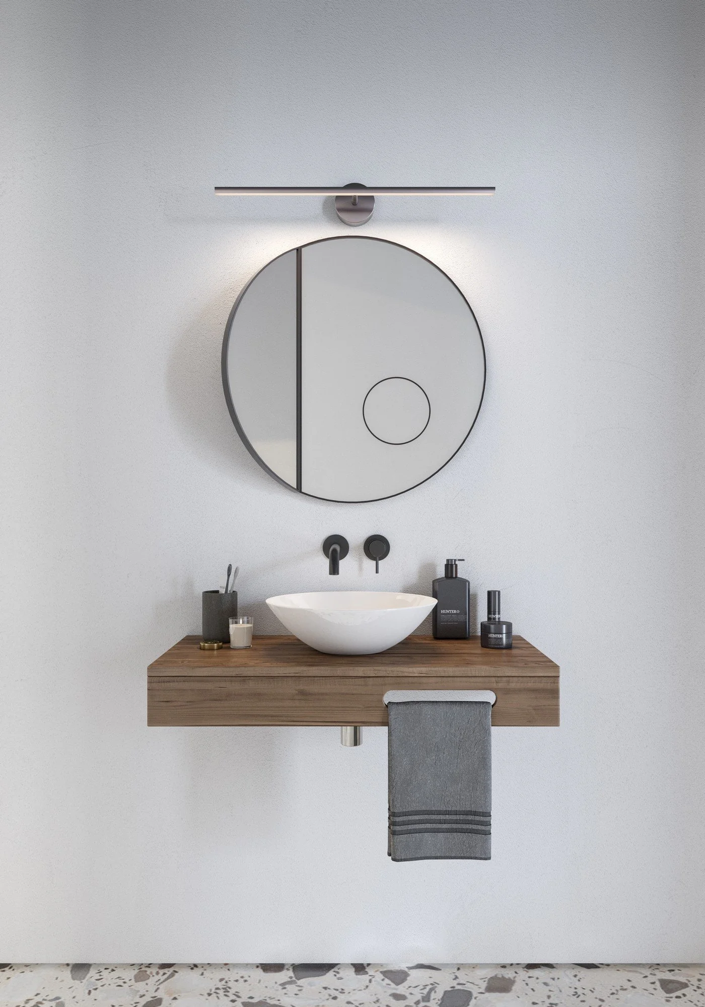 Ip S13 40/60 Wall light- Brushed steel/ White Finishes - Image 8