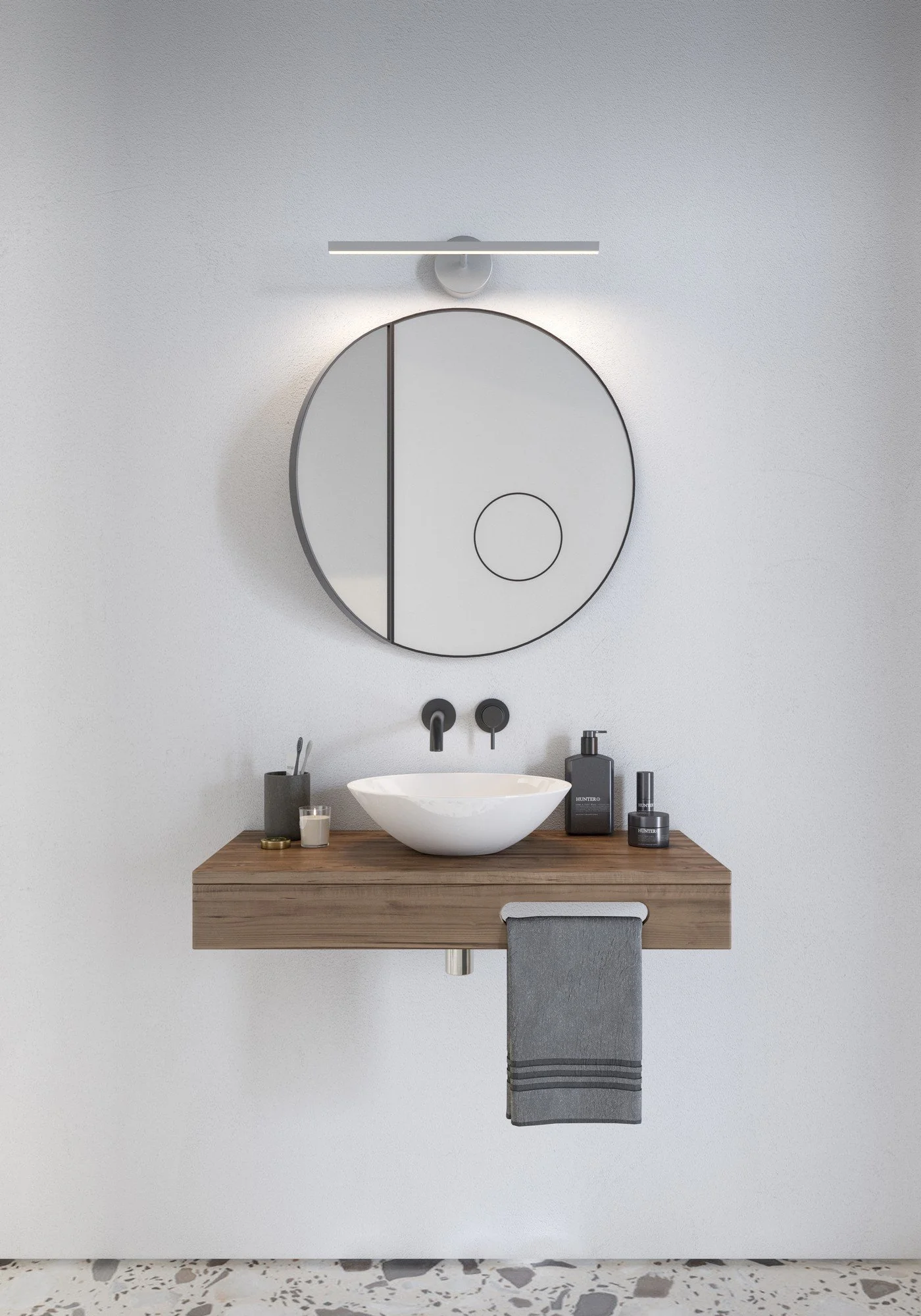 Ip S13 40/60 Wall light- Brushed steel/ White Finishes - Image 9