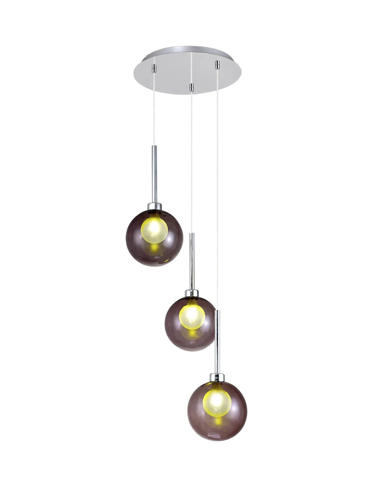 Ipswich Cluster Round Pendant, 3 x G9, Various Type Shades - Image 11