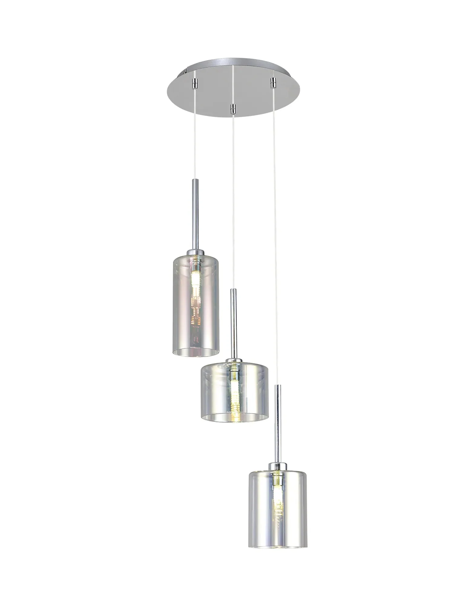 Ipswich Cluster Round Pendant, 3 x G9, Various Type Shades - Image 12