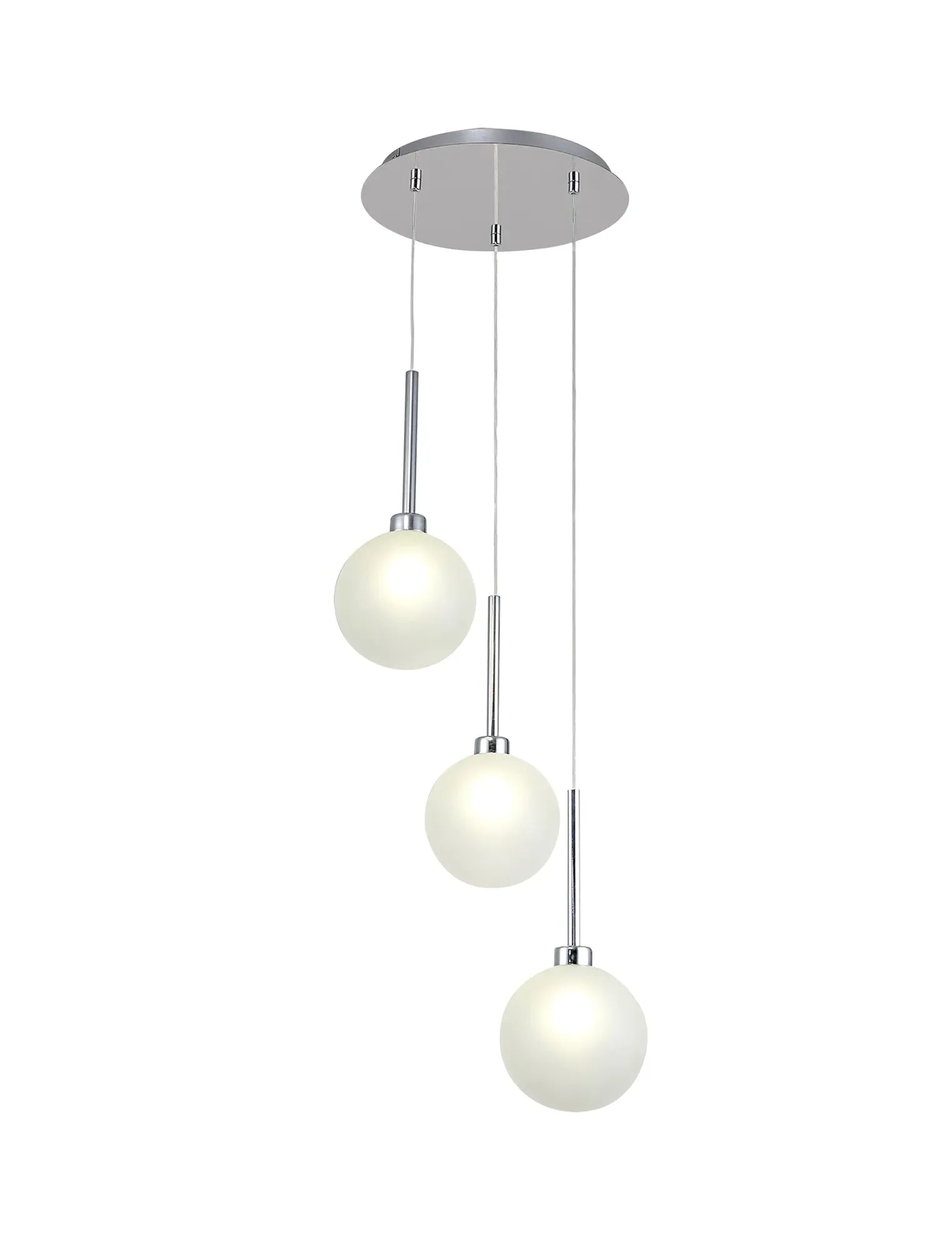 Ipswich Cluster Round Pendant, 3 x G9, Various Type Shades - Image 7