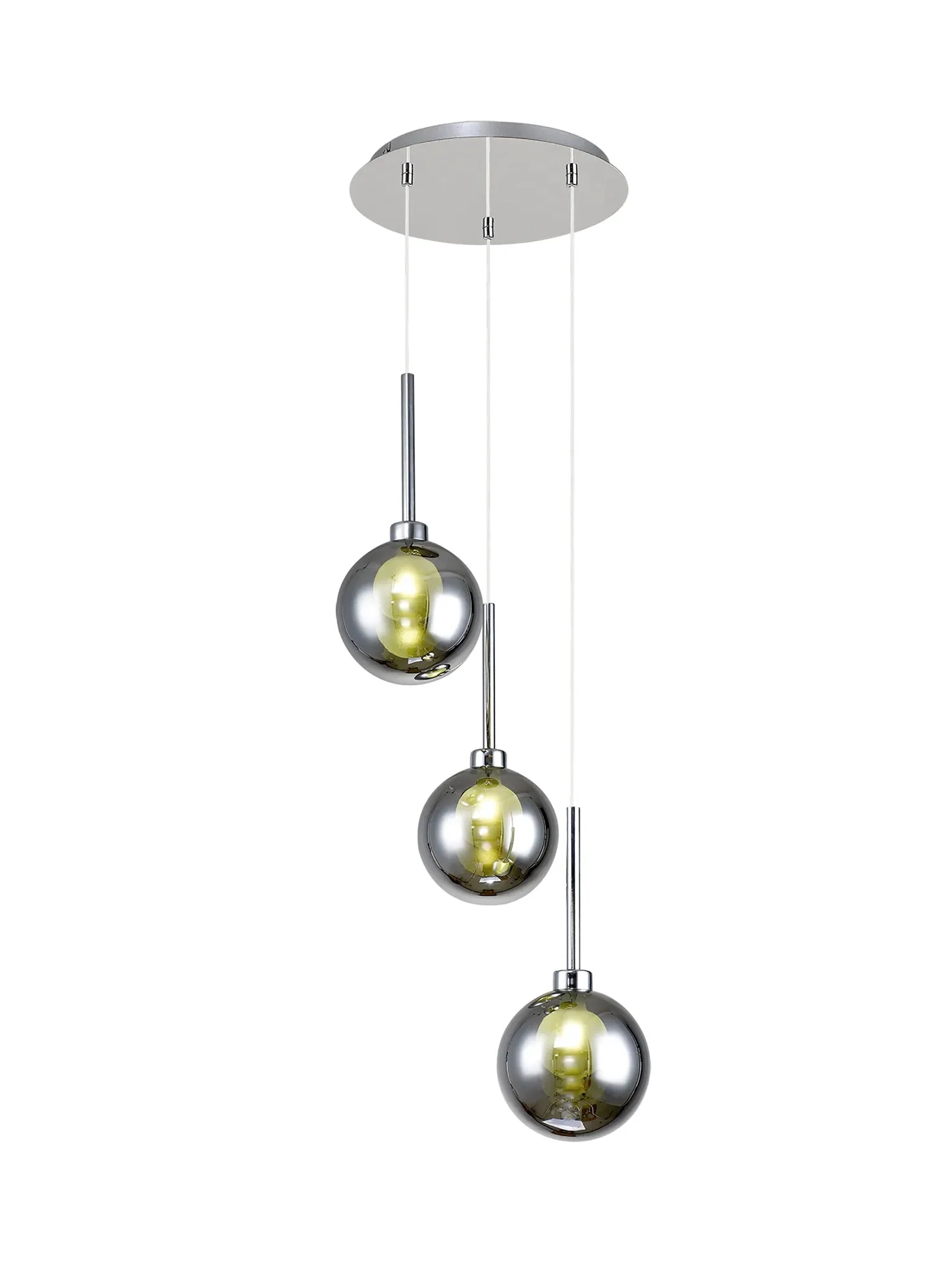 Ipswich Cluster Round Pendant, 3 x G9, Various Type Shades - Image 9