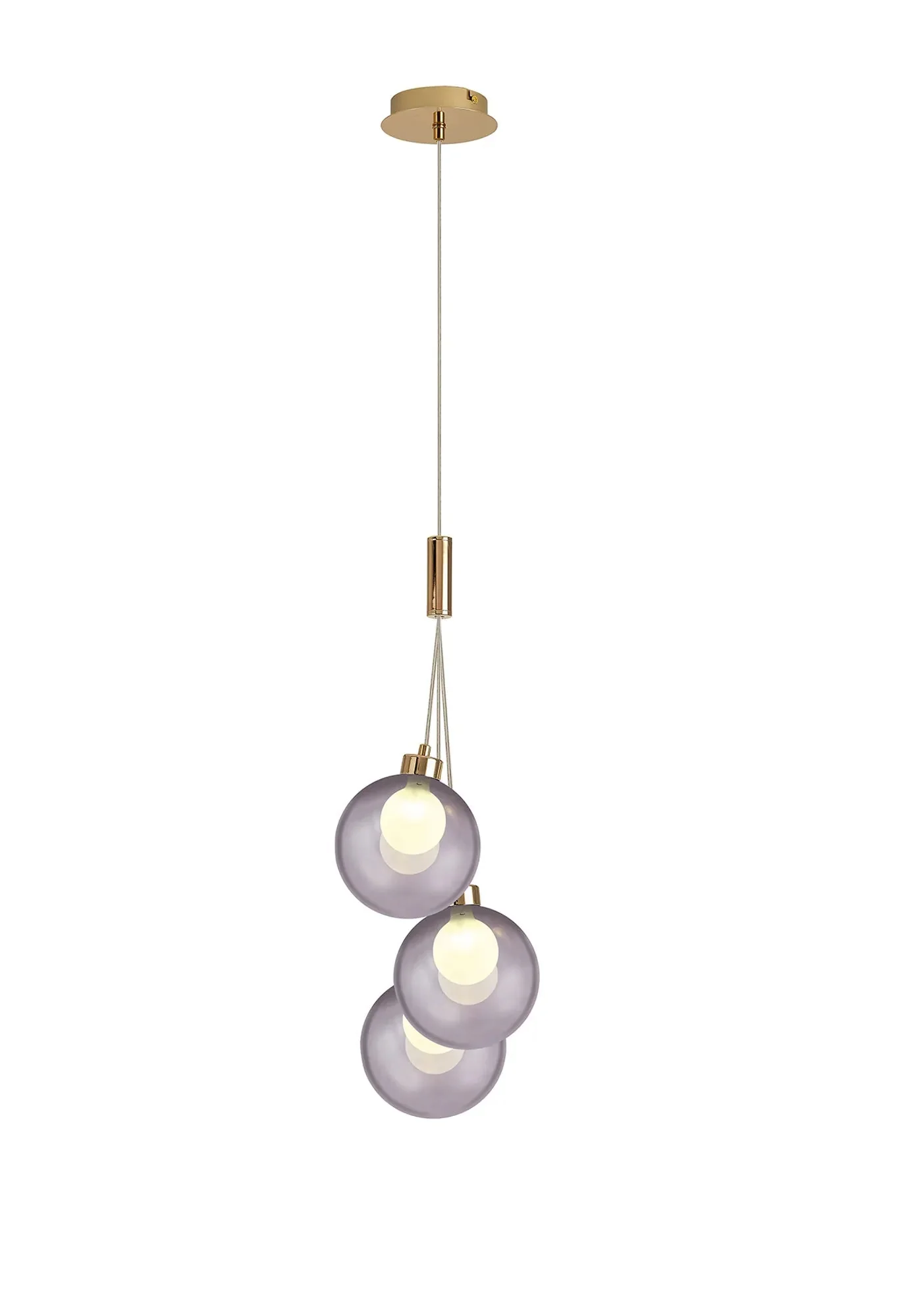 Ipswich Drop Cluster Pendant, 3 x G9, Globe Glass - Image 2