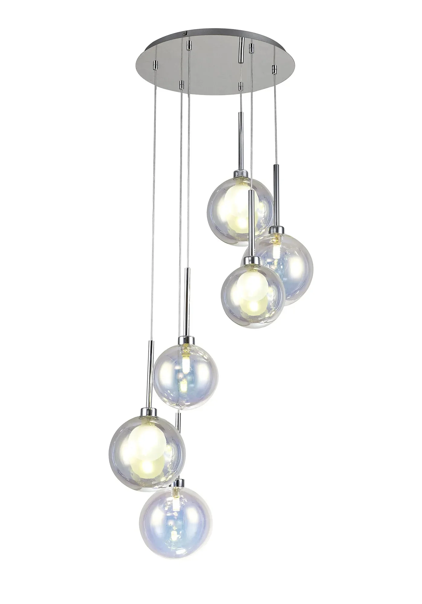 Ipswich Round Pendant, 6 x G9, Various Type Shades - Image 10