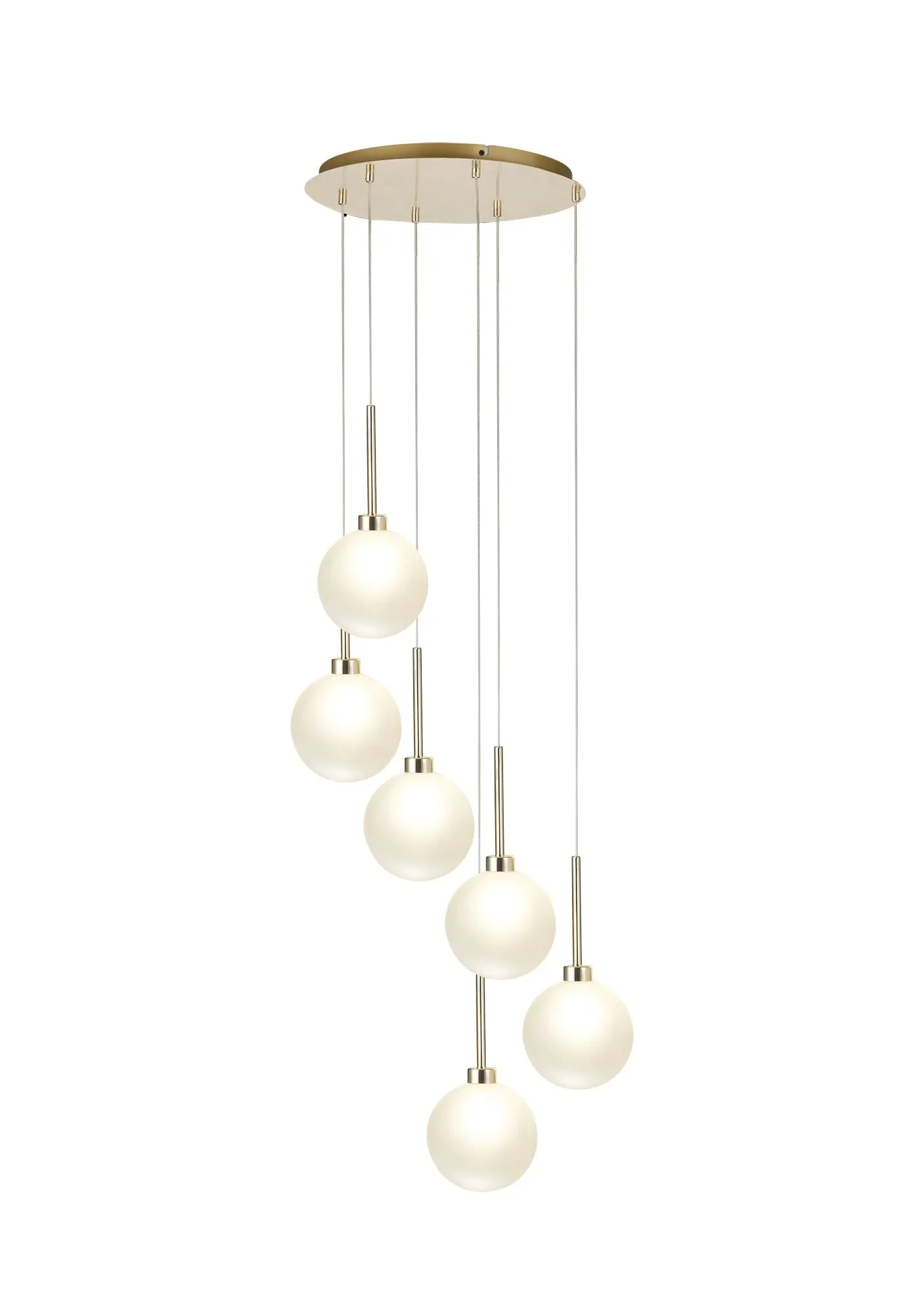 Ipswich Round Pendant, 6 x G9, Various Type Shades - Image 11