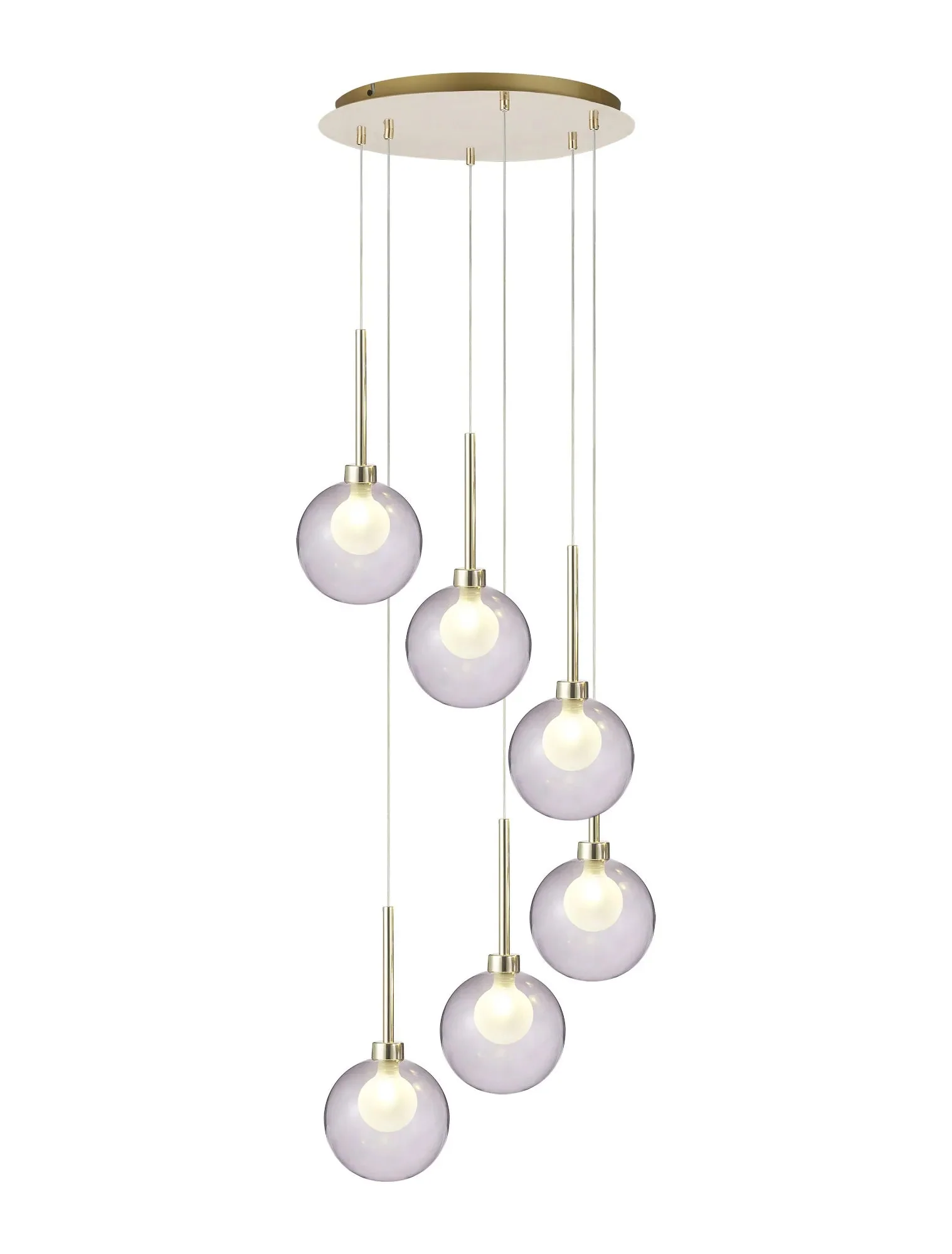 Ipswich Round Pendant, 6 x G9, Various Type Shades - Image 15