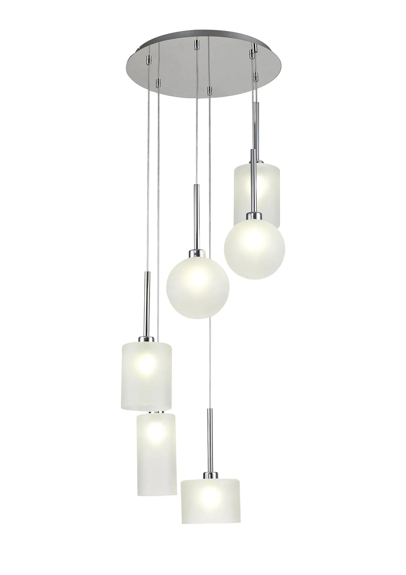 Ipswich Round Pendant, 6 x G9, Various Type Shades - Image 2